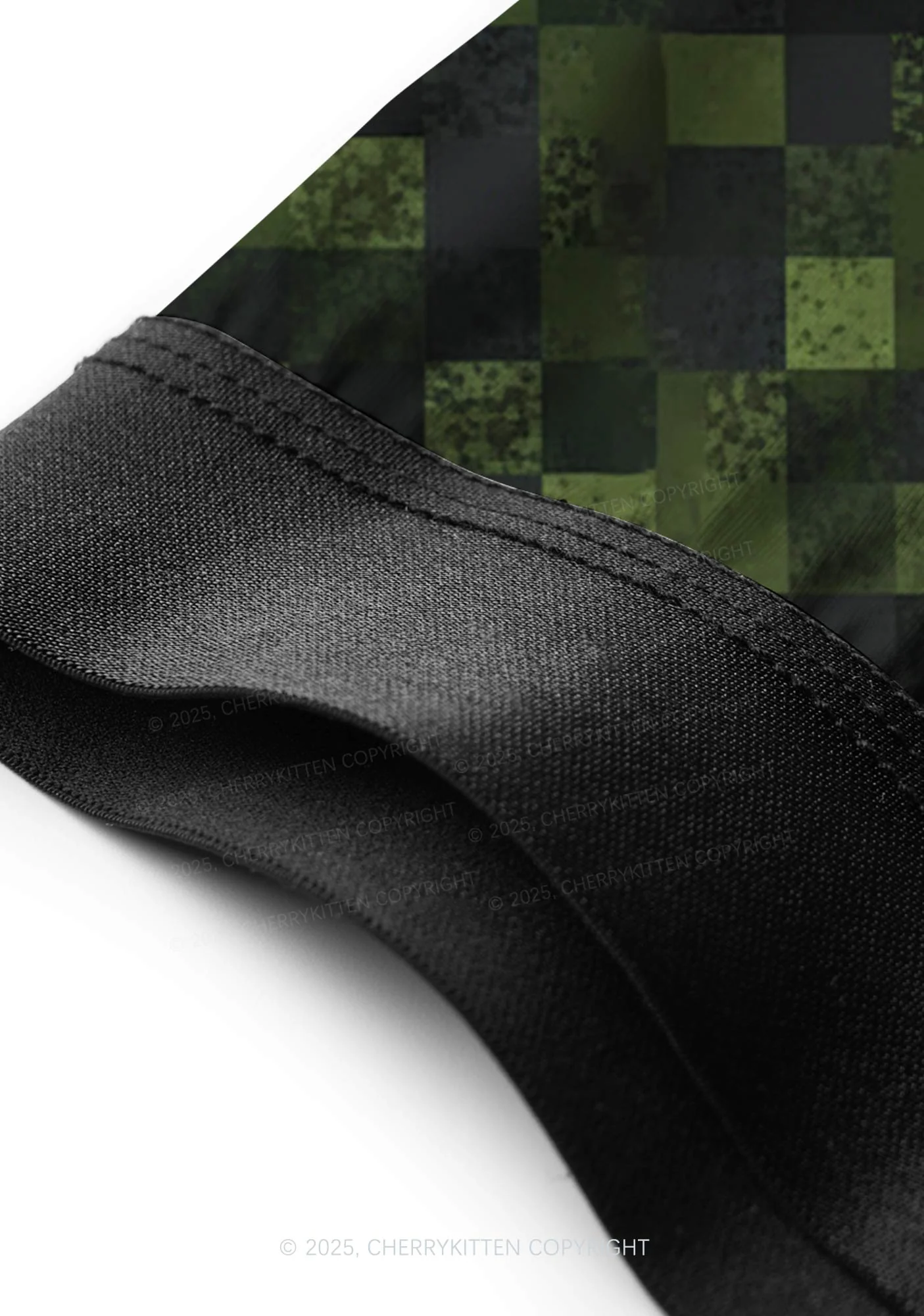 Pixelated Camo Green Y2K Print Men Boxer Briefs Cherrykitten - Image 5
