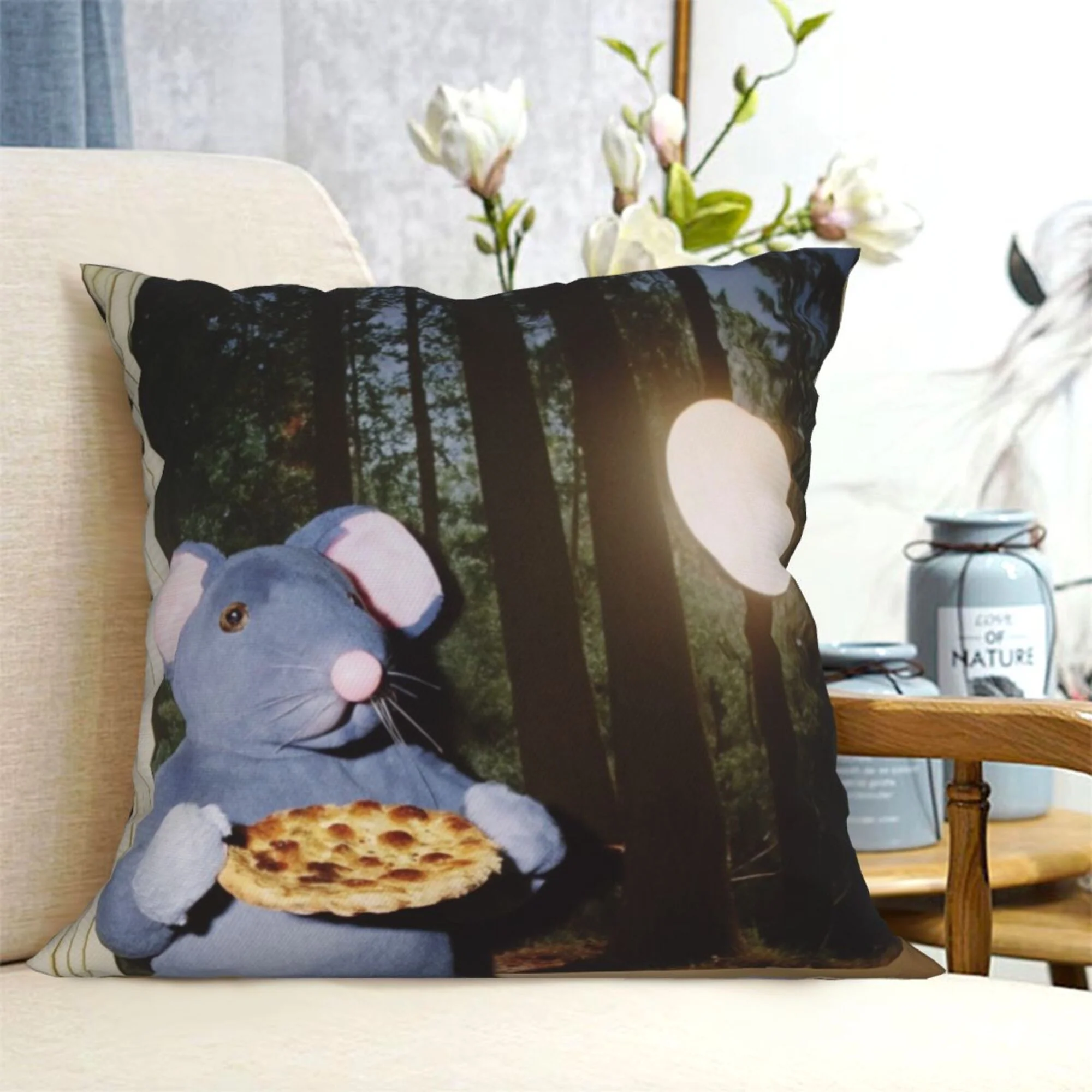 Pizza Rat Y2K Throw Pillow Cover Cherrykitten - Image 2