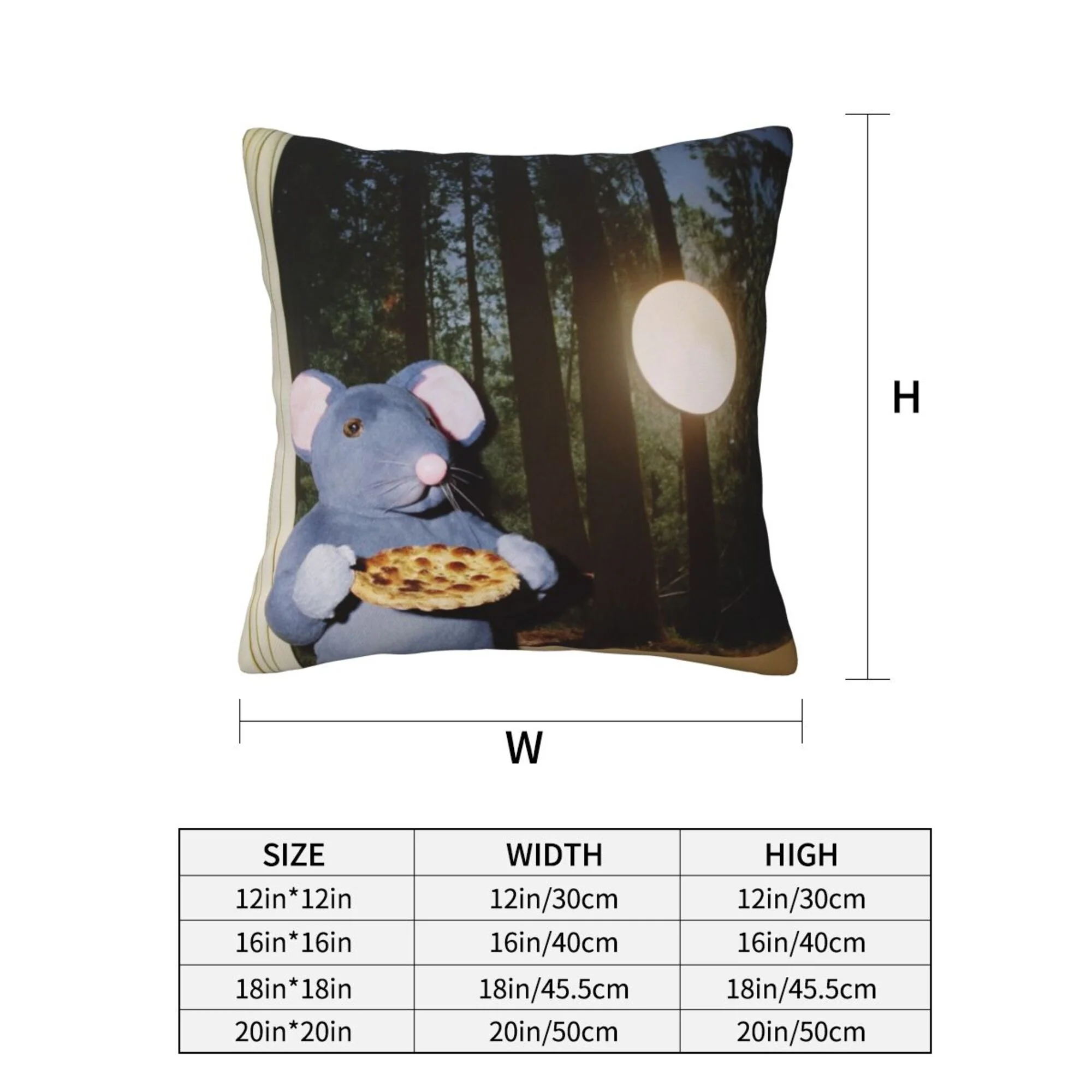 Pizza Rat Y2K Throw Pillow Cover Cherrykitten - Image 3