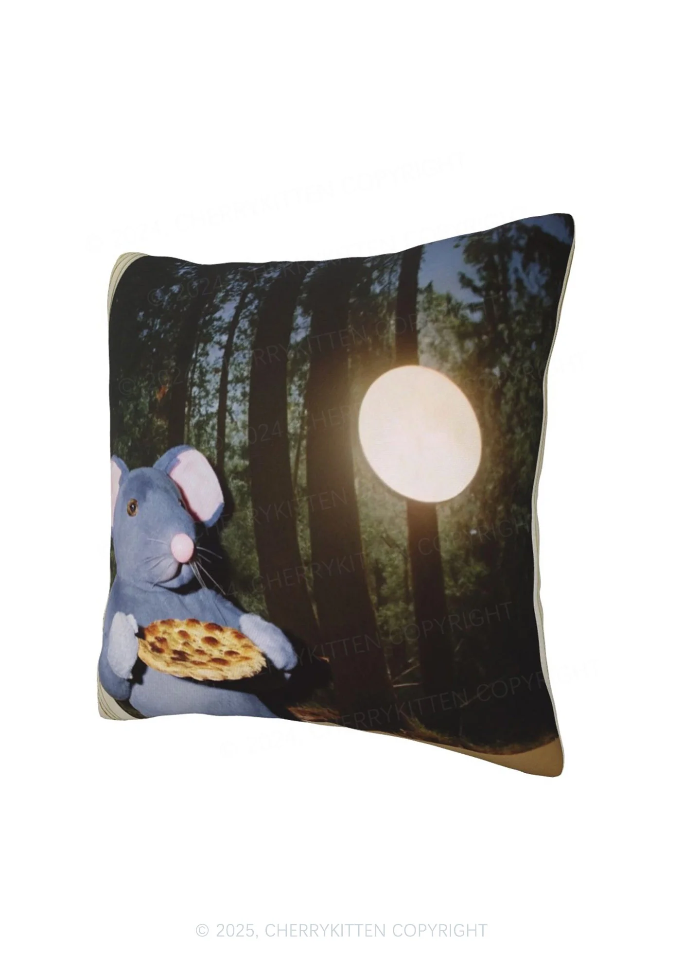 Pizza Rat Y2K Throw Pillow Cover Cherrykitten - Image 7