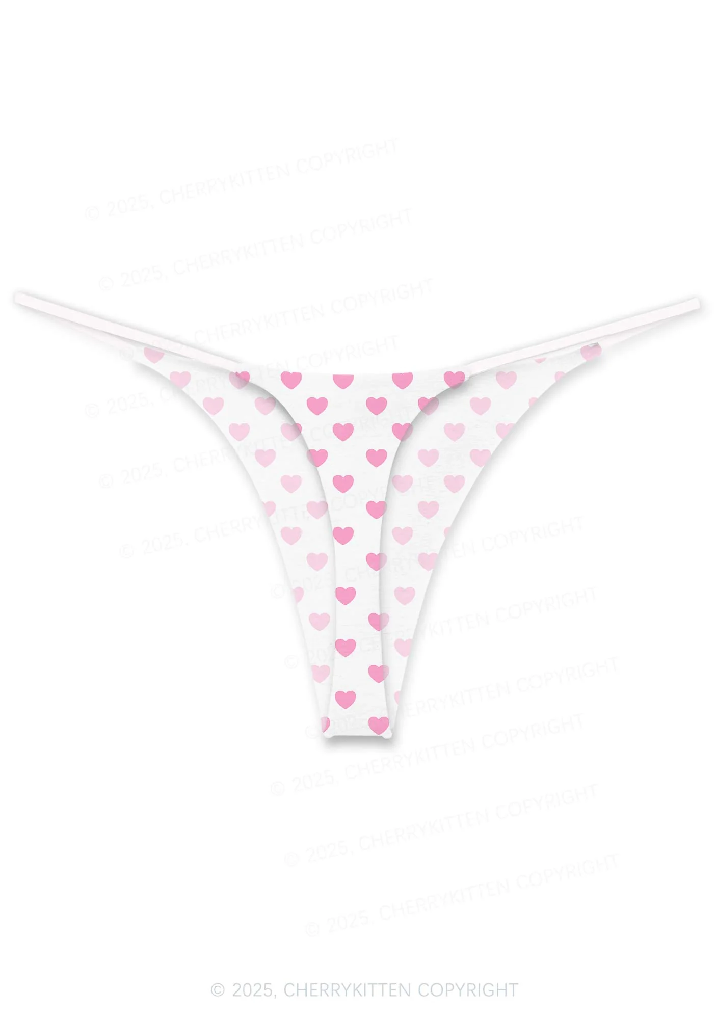 Plain Pink Heart Valentine's Day Y2K Print Couples Boxer Thong Set Cherrykitten - Image 3