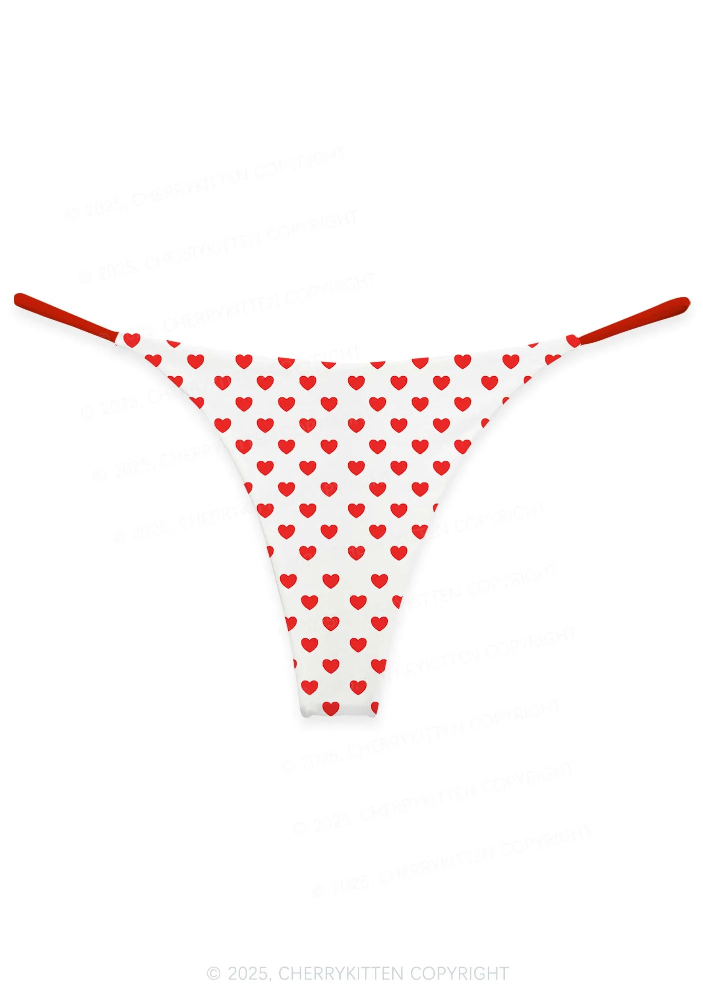 Plain Red Heart Valentine's Day Y2K Print Couples Boxer Thong Set Cherrykitten - Image 2