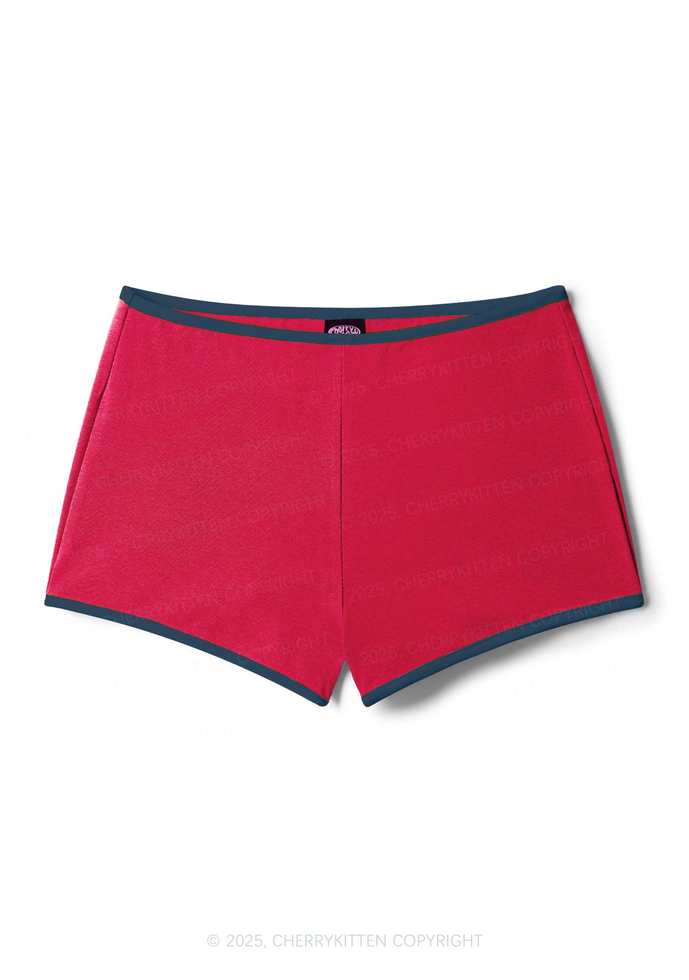 Plain Y2K Contrast Mini Shorts Cherrykitten - Image 5