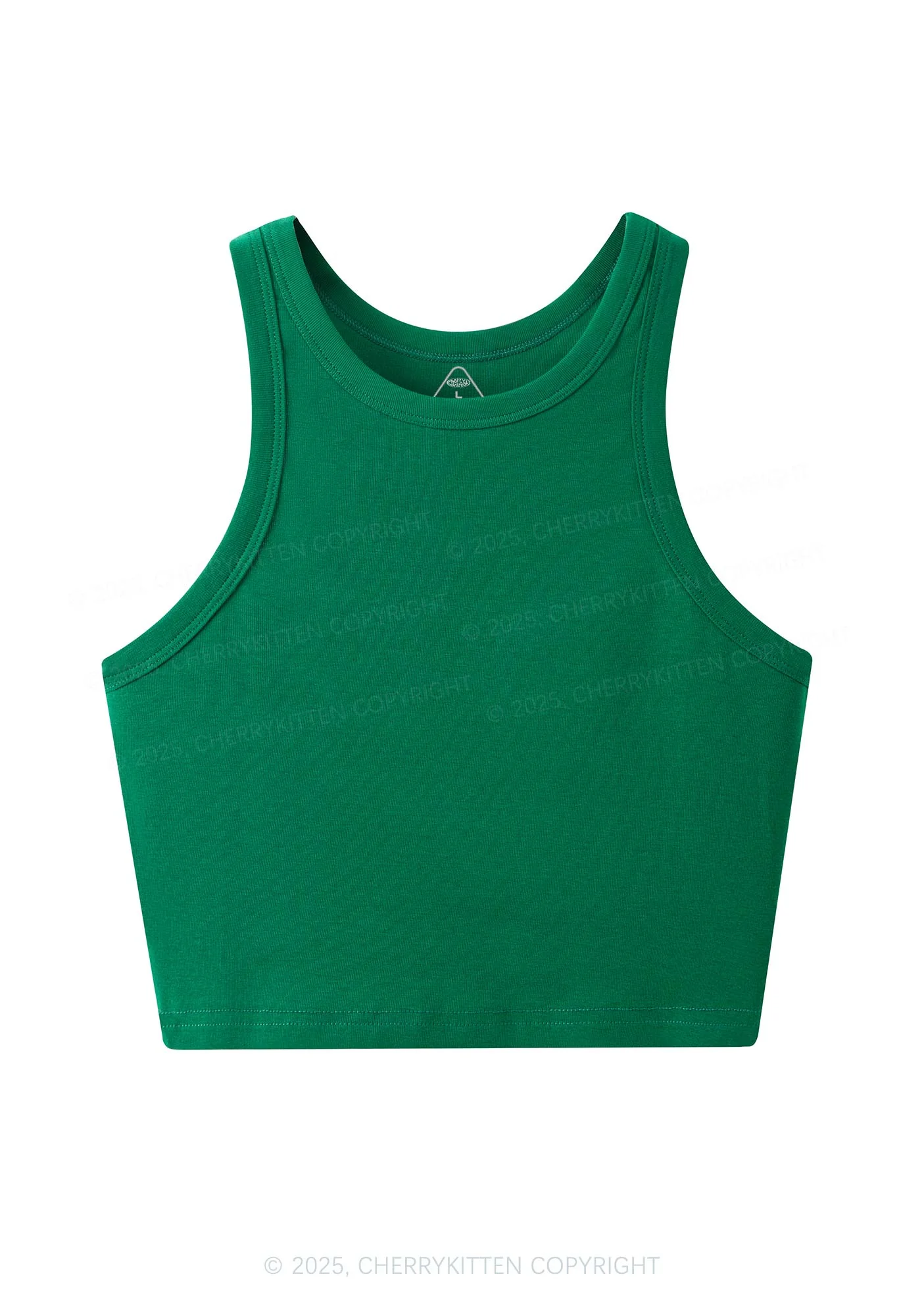 Plain Y2K Crop Tank Top Cherrykitten - Image 5