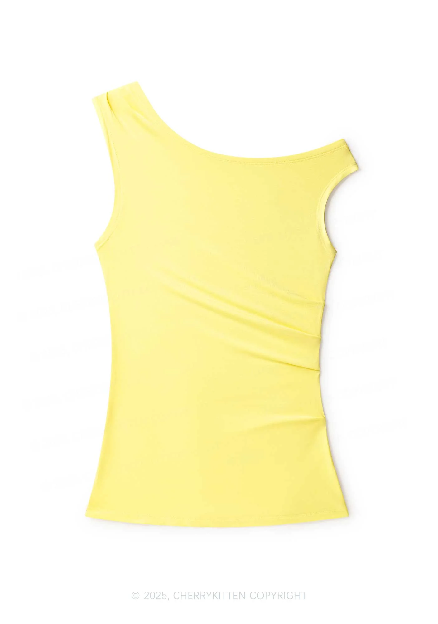 Plain Y2K Off Shoulder Tank Top Cherrykitten - Image 5