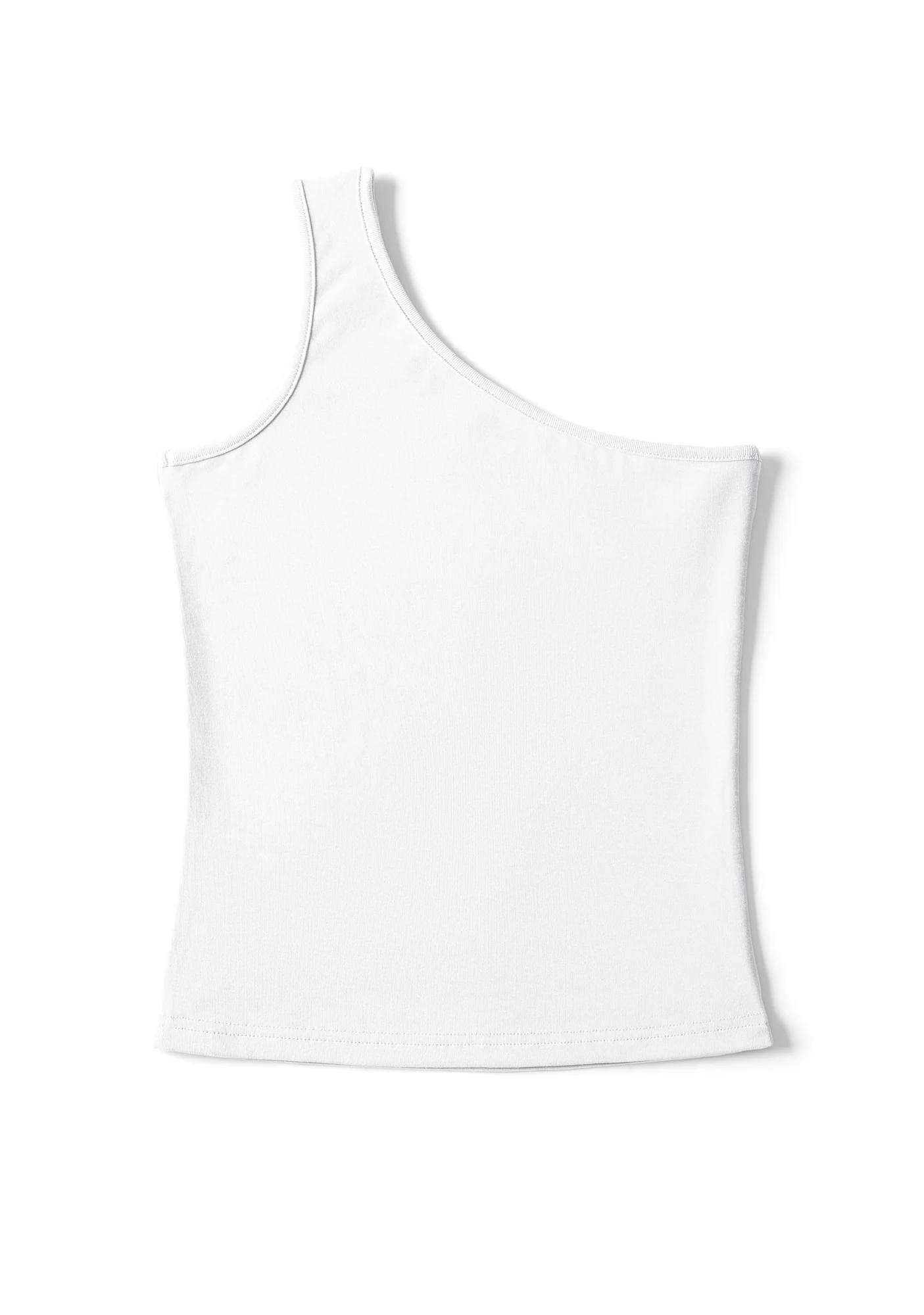 Plain Y2K One Shoulder Tank Top Cherrykitten - Image 3