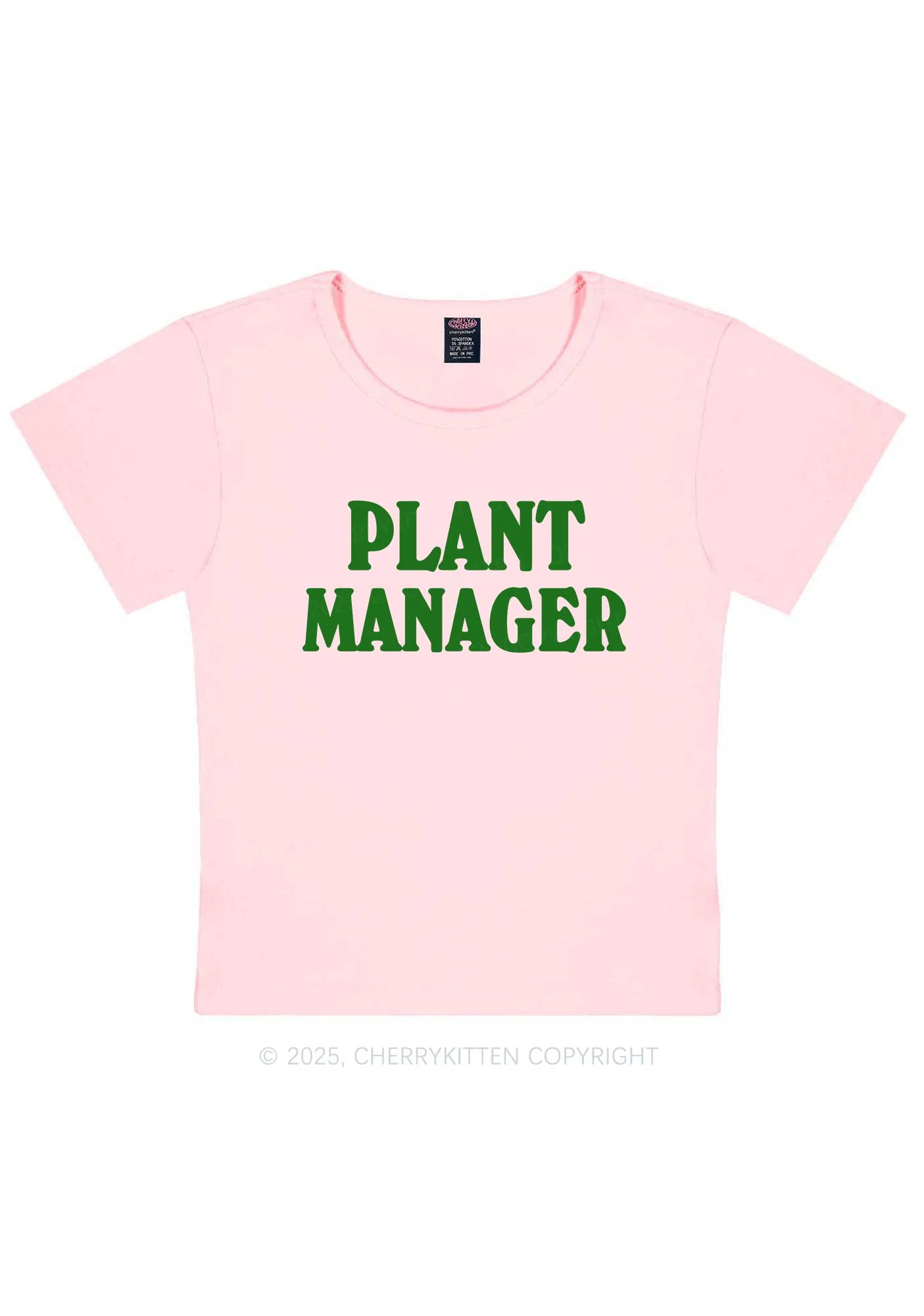 Plant Manager Y2K Baby Tee Cherrykitten - Image 10