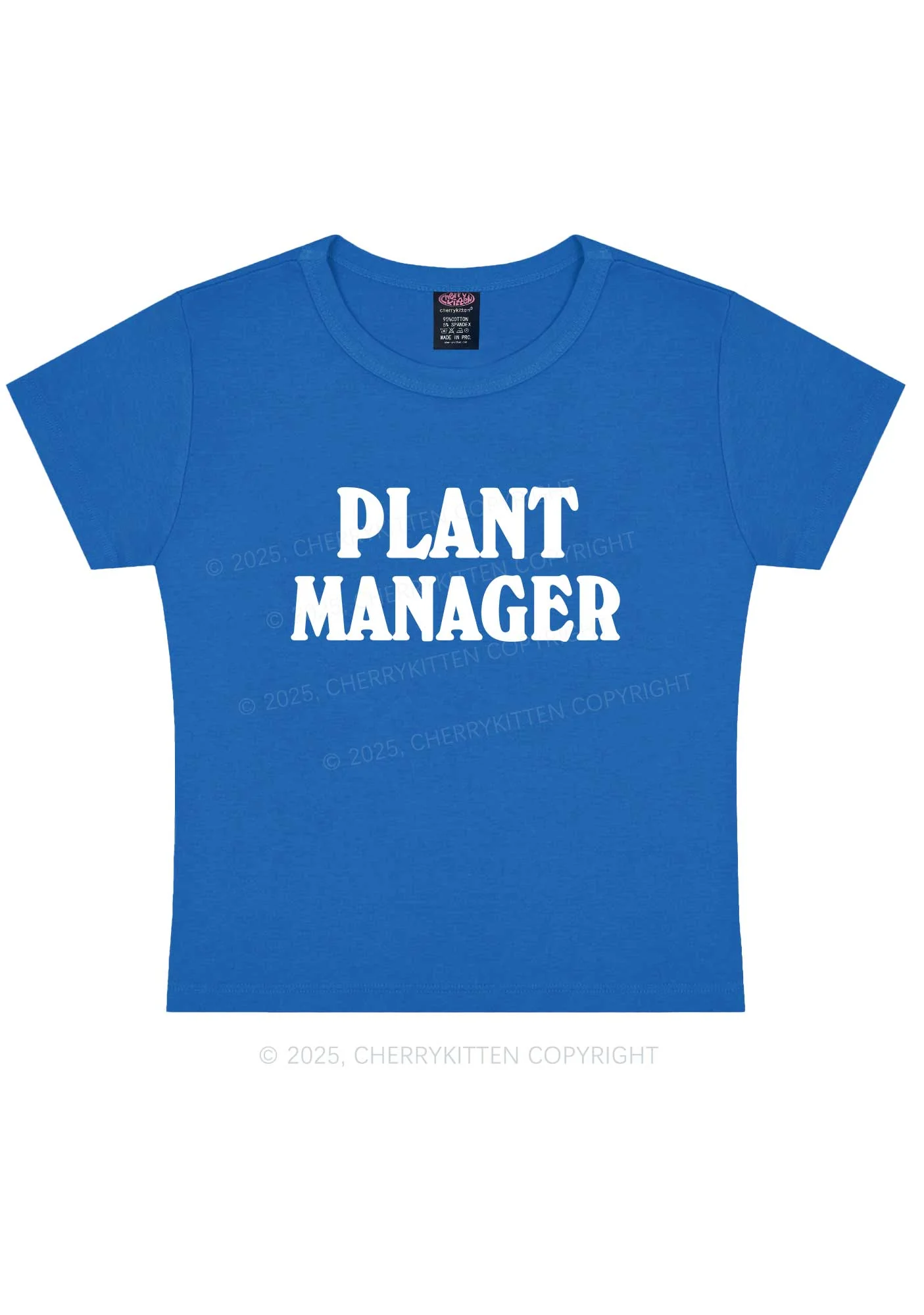 Plant Manager Y2K Baby Tee Cherrykitten - Image 8