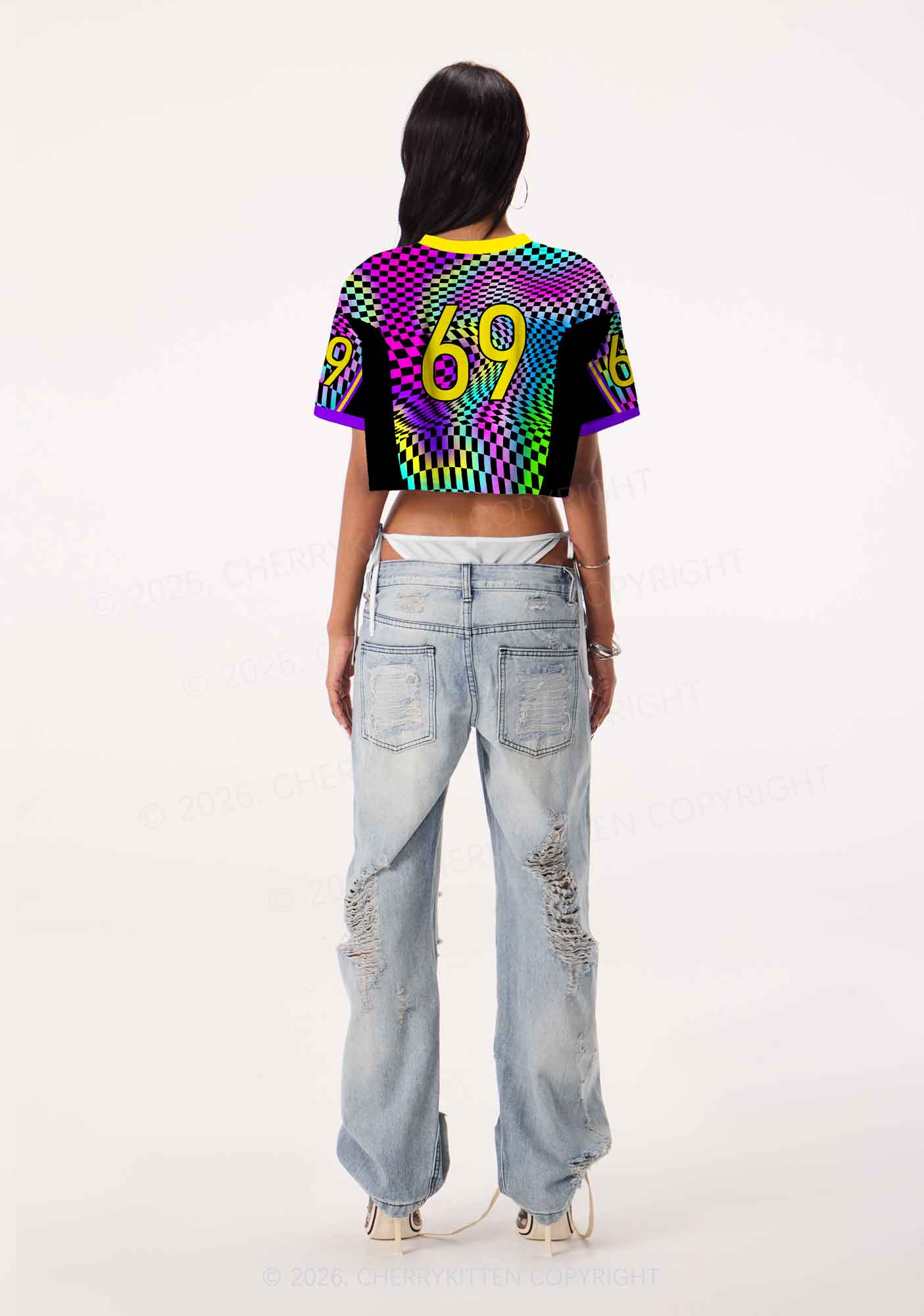 Play Techno At My Funeral Y2K Crop Sport Jersey Shirts Cherrykitten - Image 3