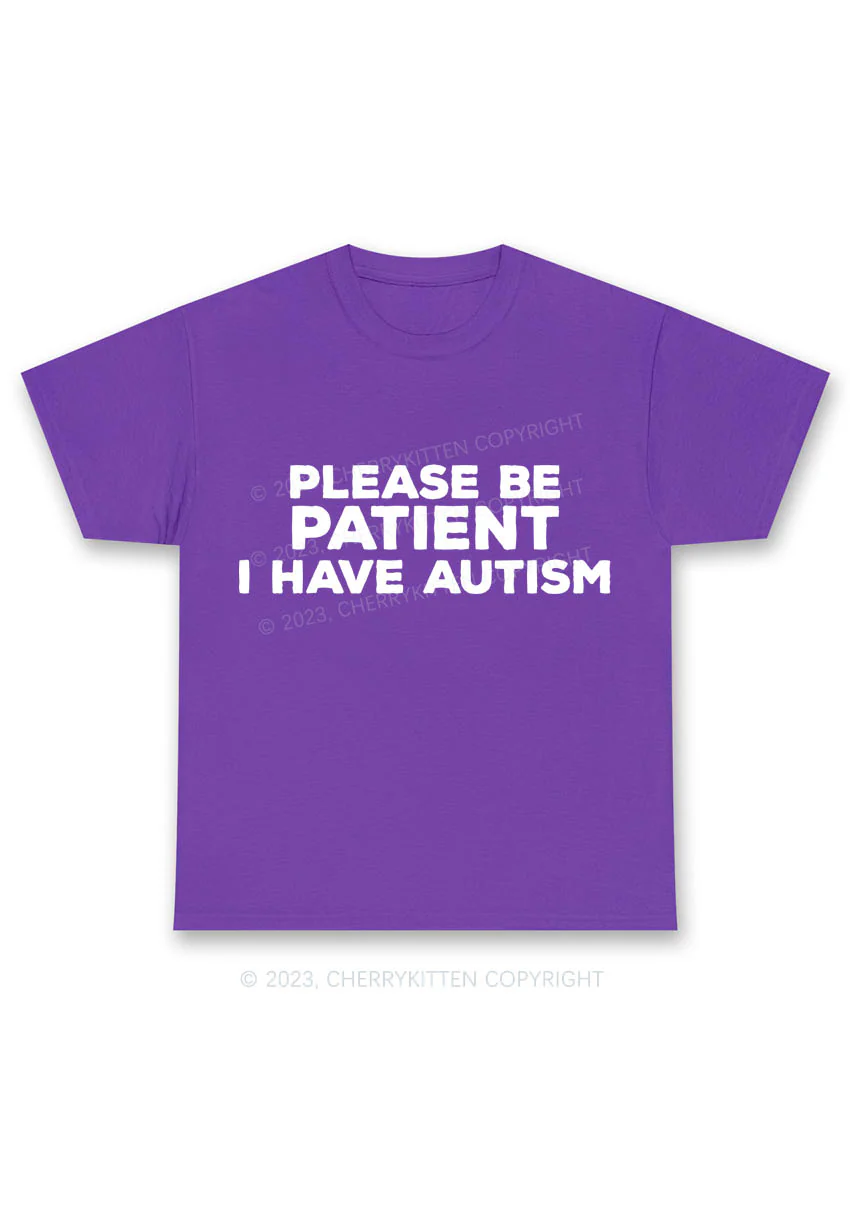 Please Be Patient I Have Autism Y2K Chunky Shirt Cherrykitten - Image 3