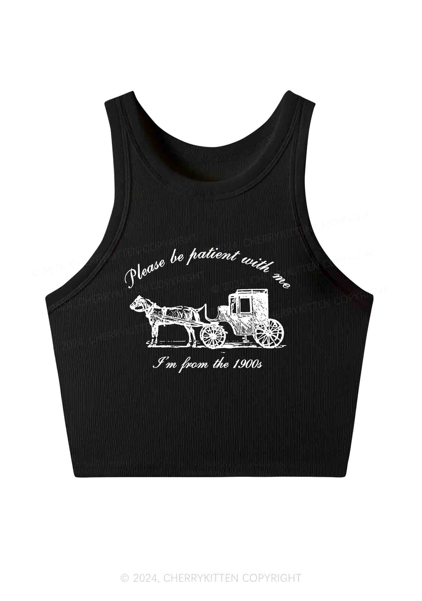 Please Be Patient With Me Y2K Crop Tank Top Cherrykitten - Image 3