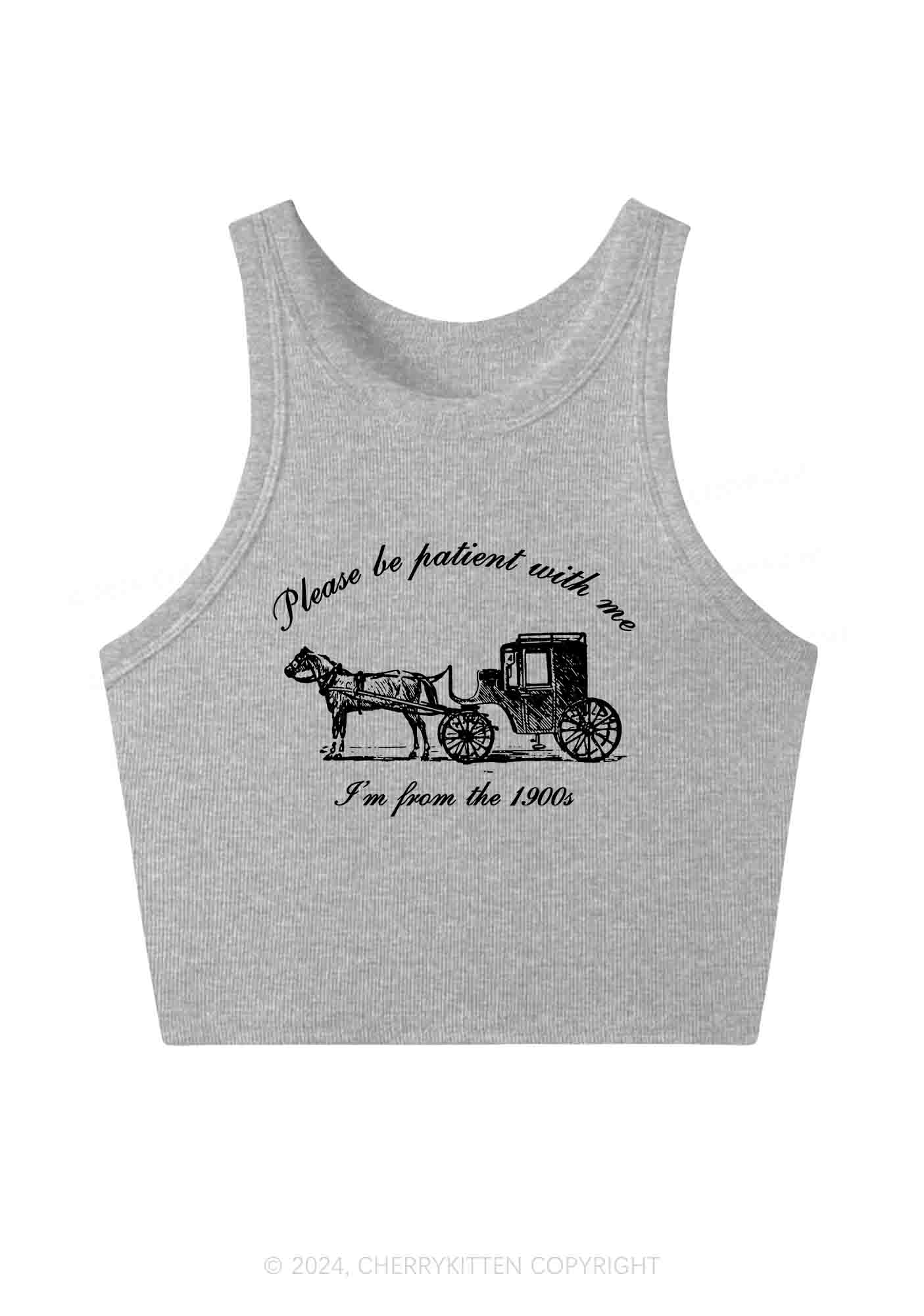 Please Be Patient With Me Y2K Crop Tank Top Cherrykitten - Image 4
