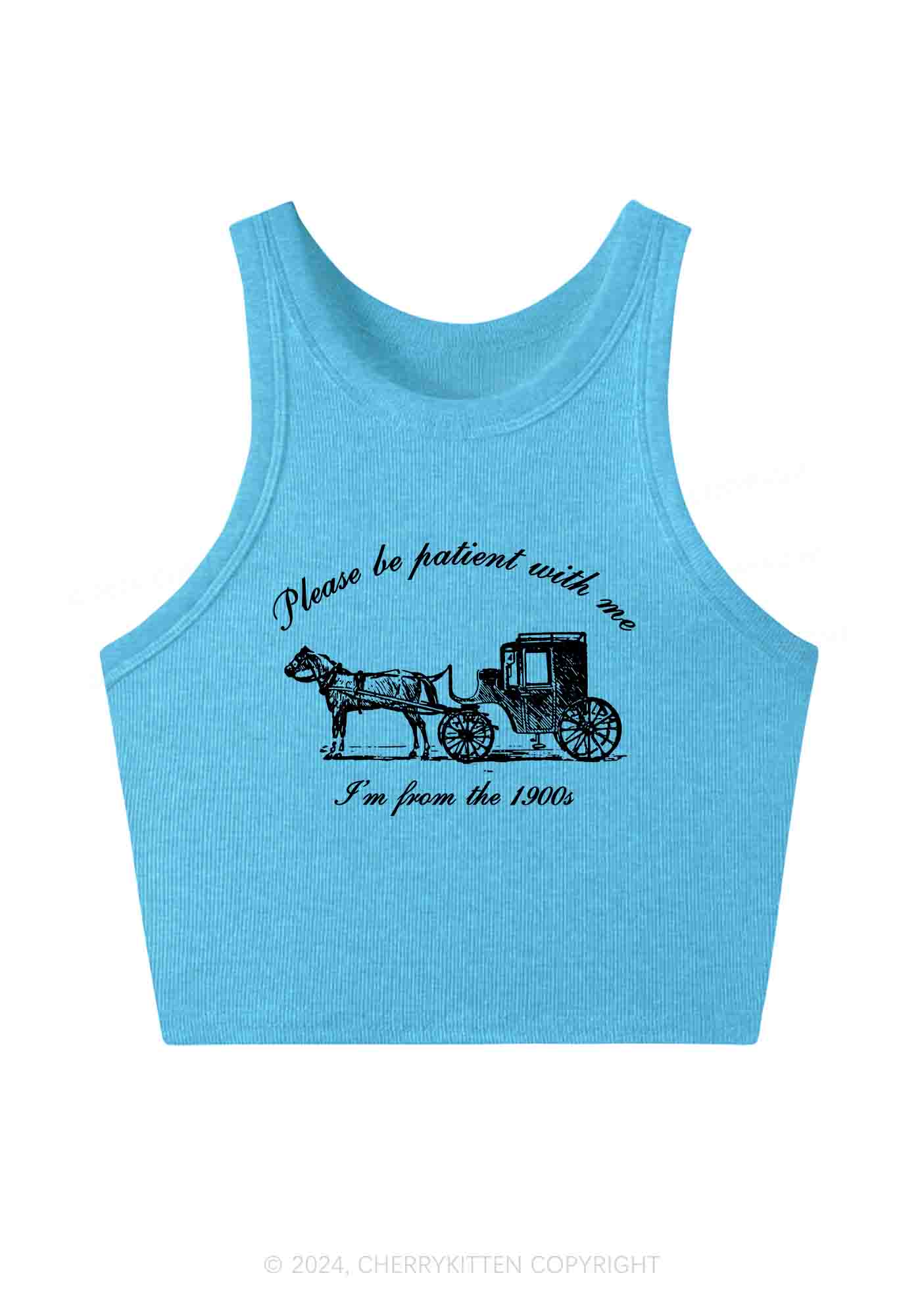 Please Be Patient With Me Y2K Crop Tank Top Cherrykitten - Image 5