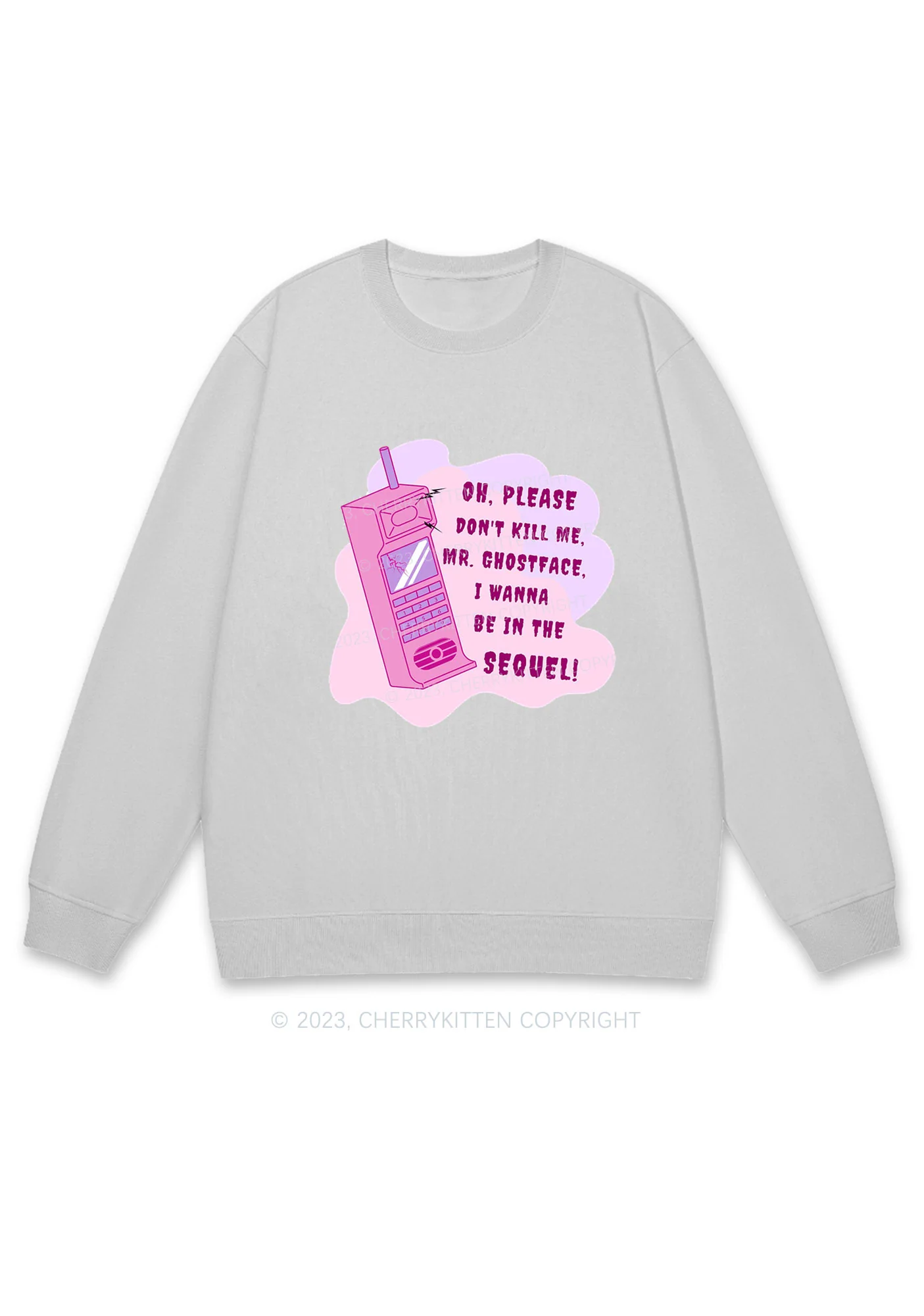 Please Don't Kill Me Halloween Y2K Sweatshirt Cherrykitten - Image 5