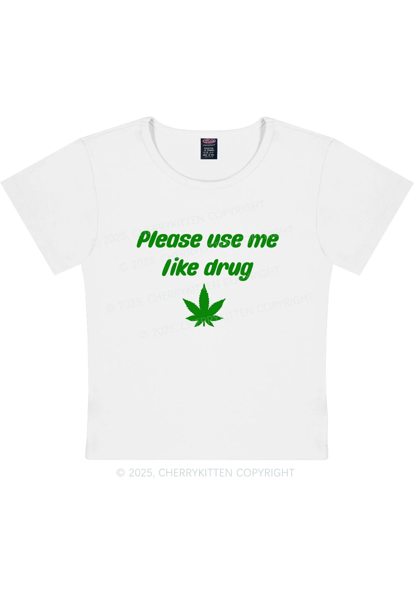 Please Use Me Y2K Baby Tee Cherrykitten - Image 4