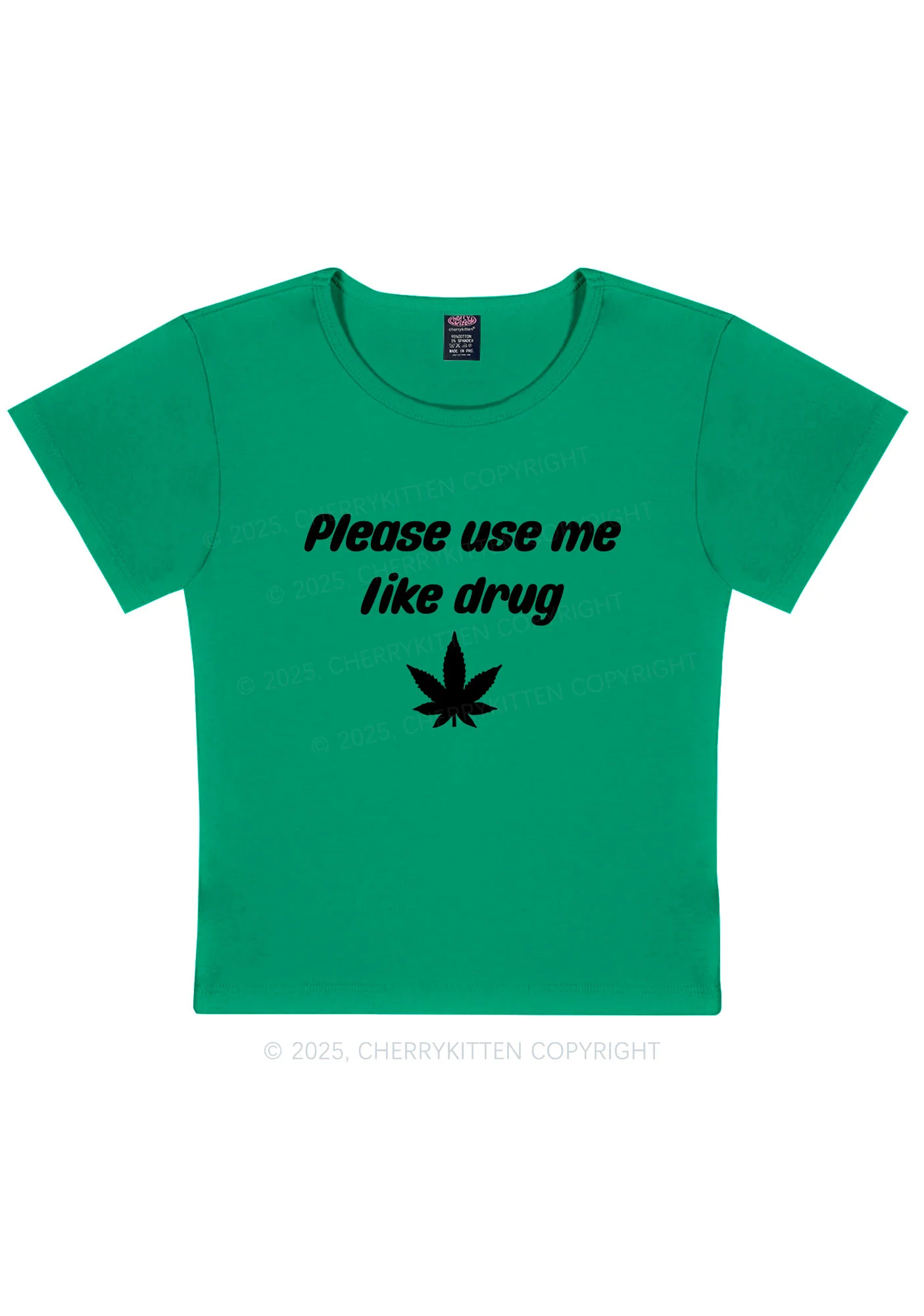 Please Use Me Y2K Baby Tee Cherrykitten - Image 5