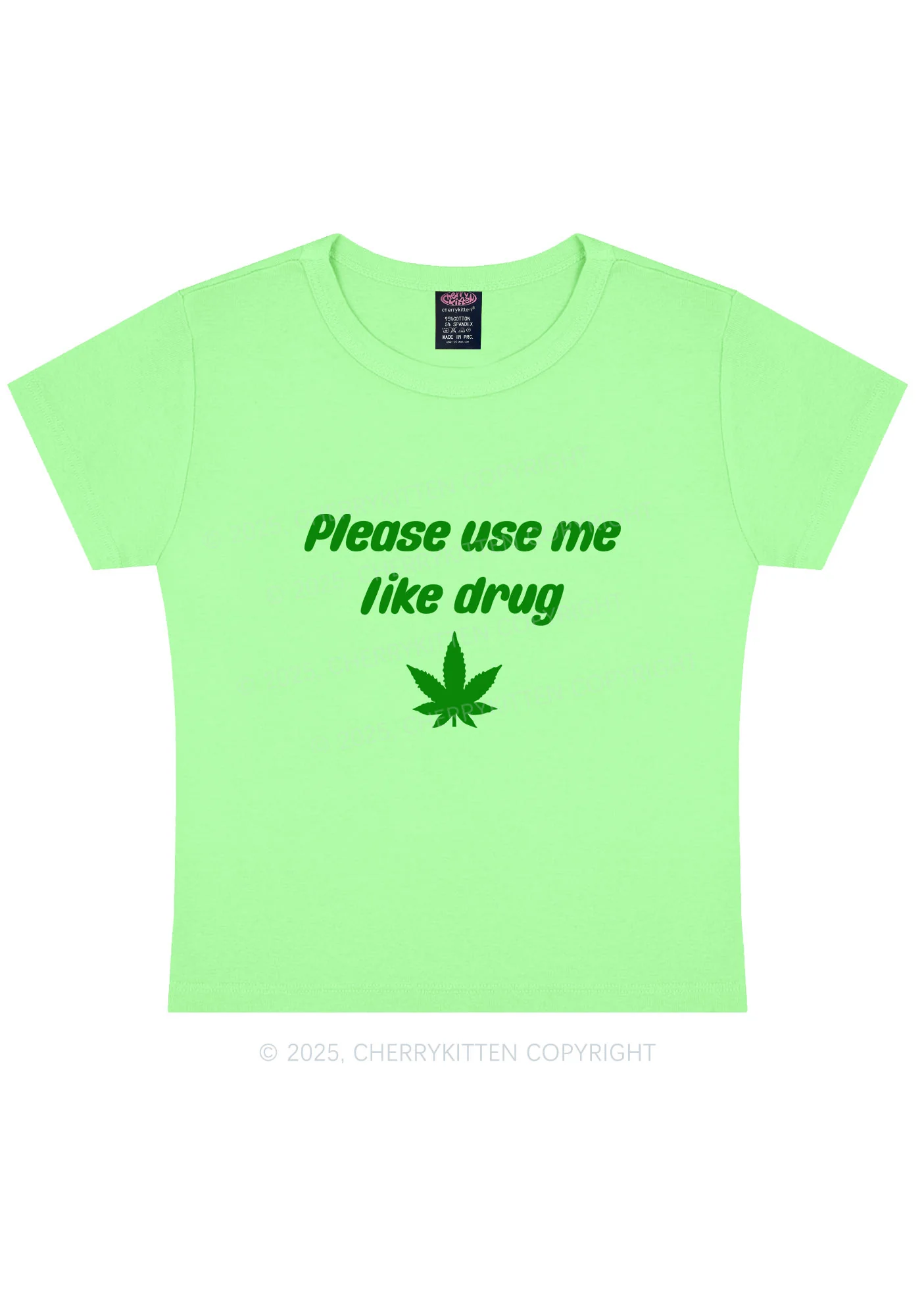 Please Use Me Y2K Baby Tee Cherrykitten - Image 9