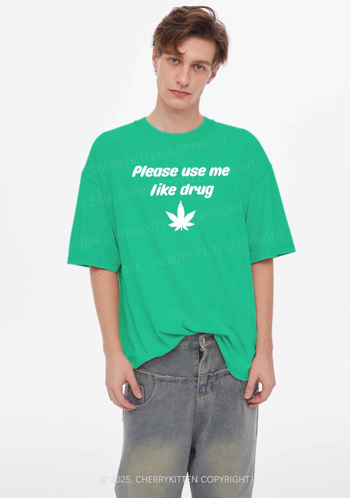 Please Use Me Y2K Washed Tee Cherrykitten - Image 2