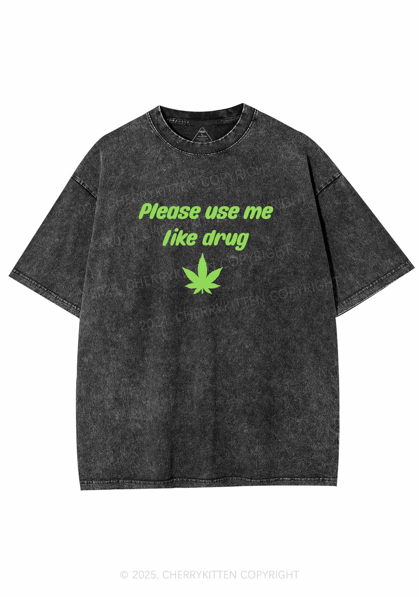 Please Use Me Y2K Washed Tee Cherrykitten - Image 3