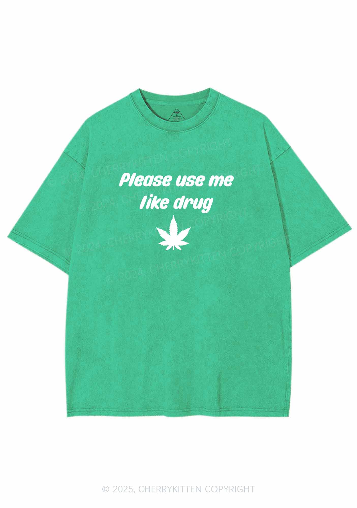 Please Use Me Y2K Washed Tee Cherrykitten - Image 4