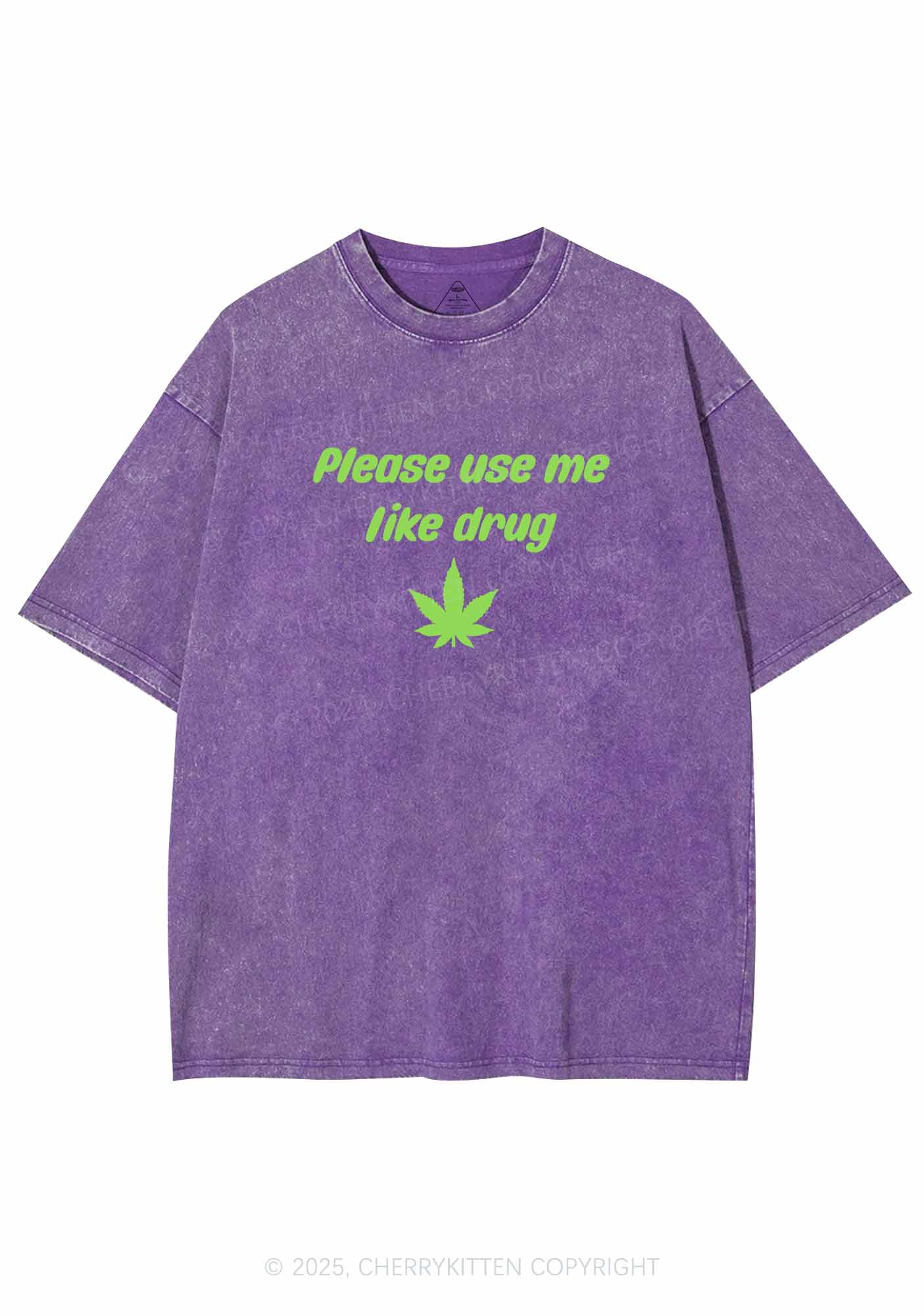 Please Use Me Y2K Washed Tee Cherrykitten - Image 6