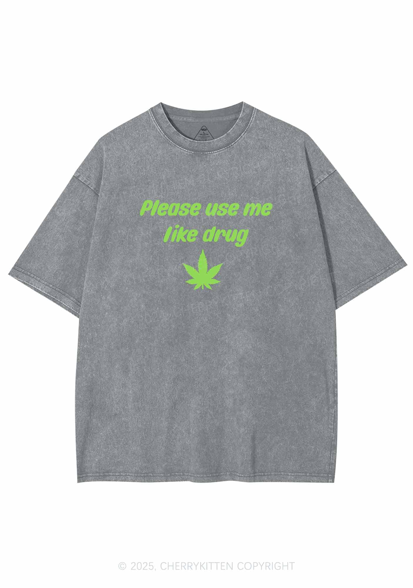 Please Use Me Y2K Washed Tee Cherrykitten - Image 7