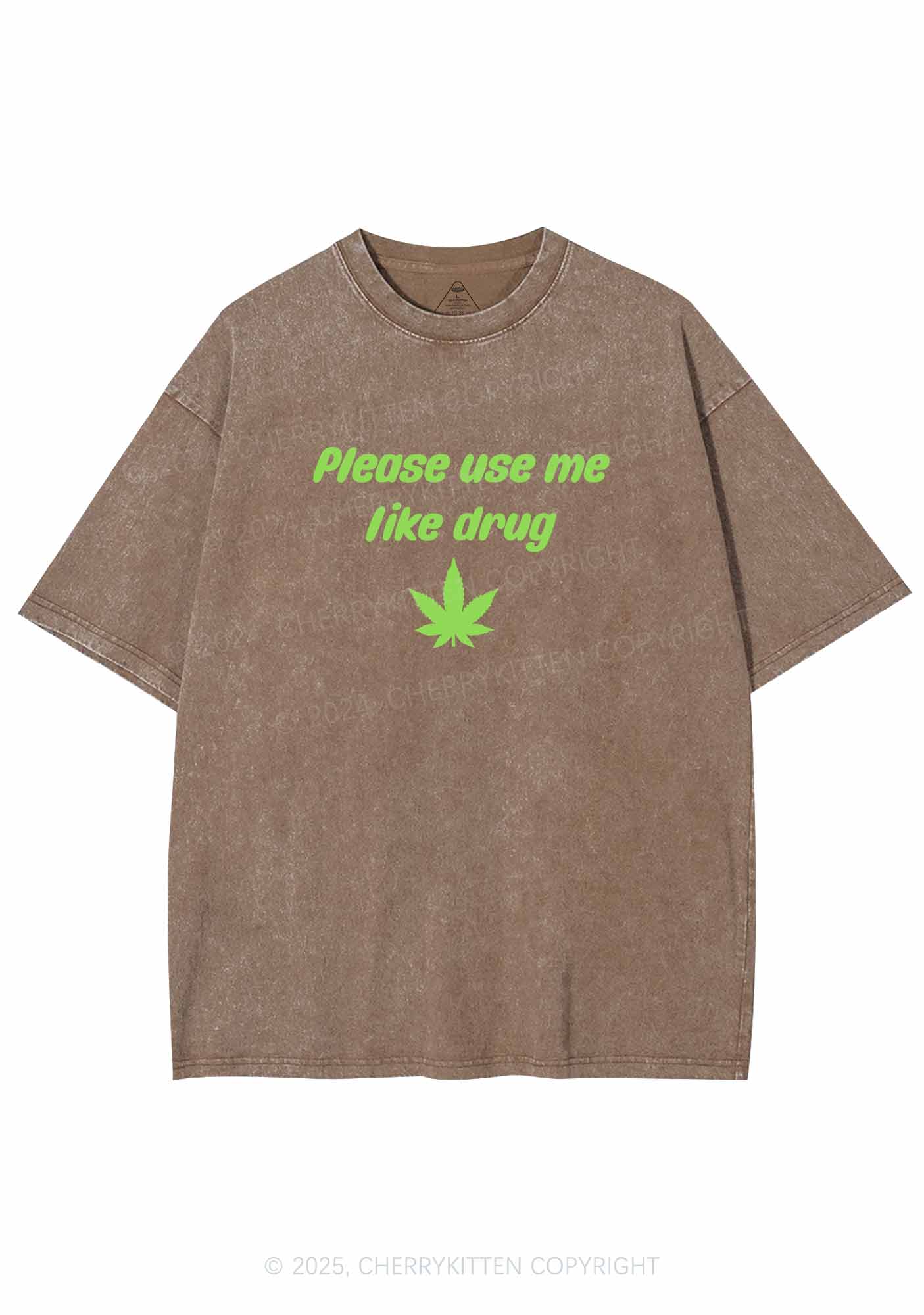 Please Use Me Y2K Washed Tee Cherrykitten - Image 8