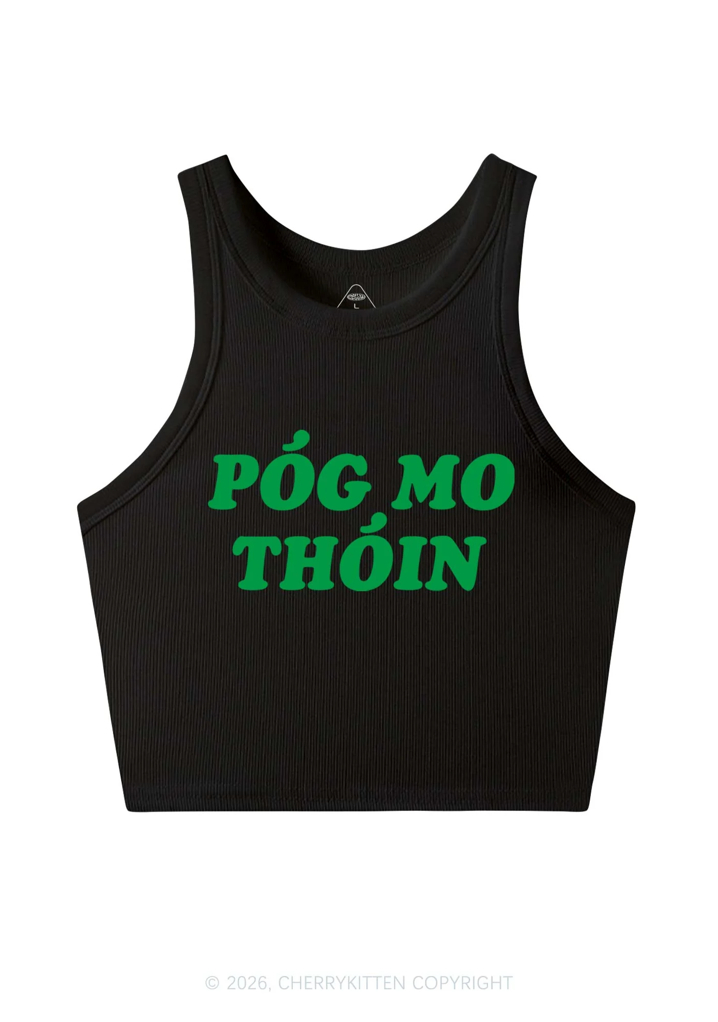 Pog Mo Thoin St Patricks Y2K Crop Tank Top Cherrykitten - Image 4
