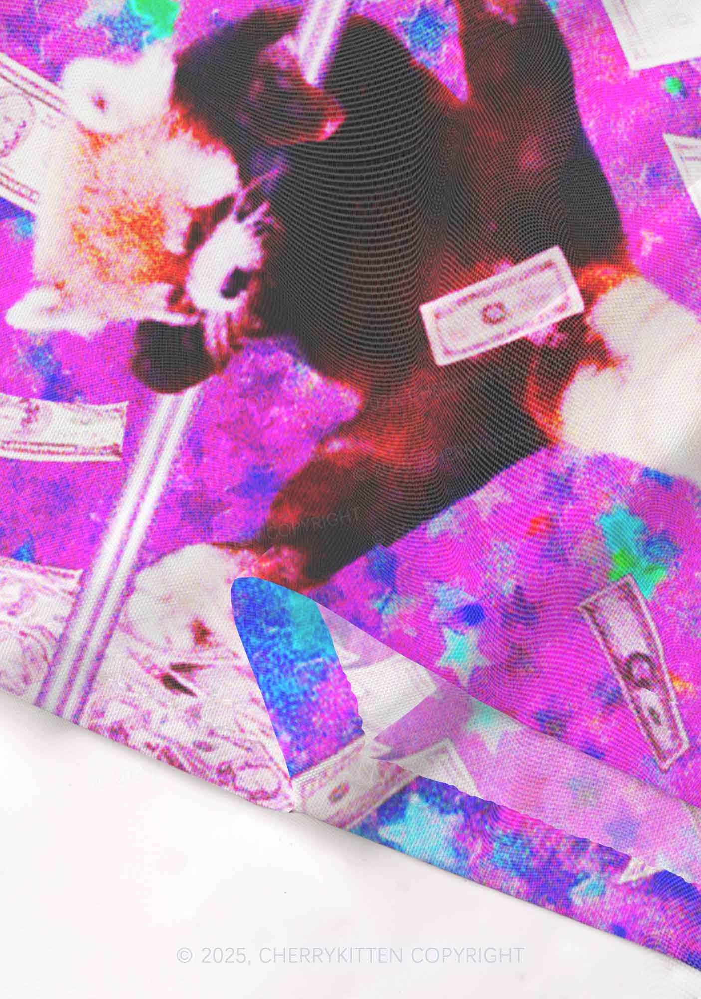 Pole Dancing Raccoon Y2K Mesh Cami Tank Cherrykitten - Image 4