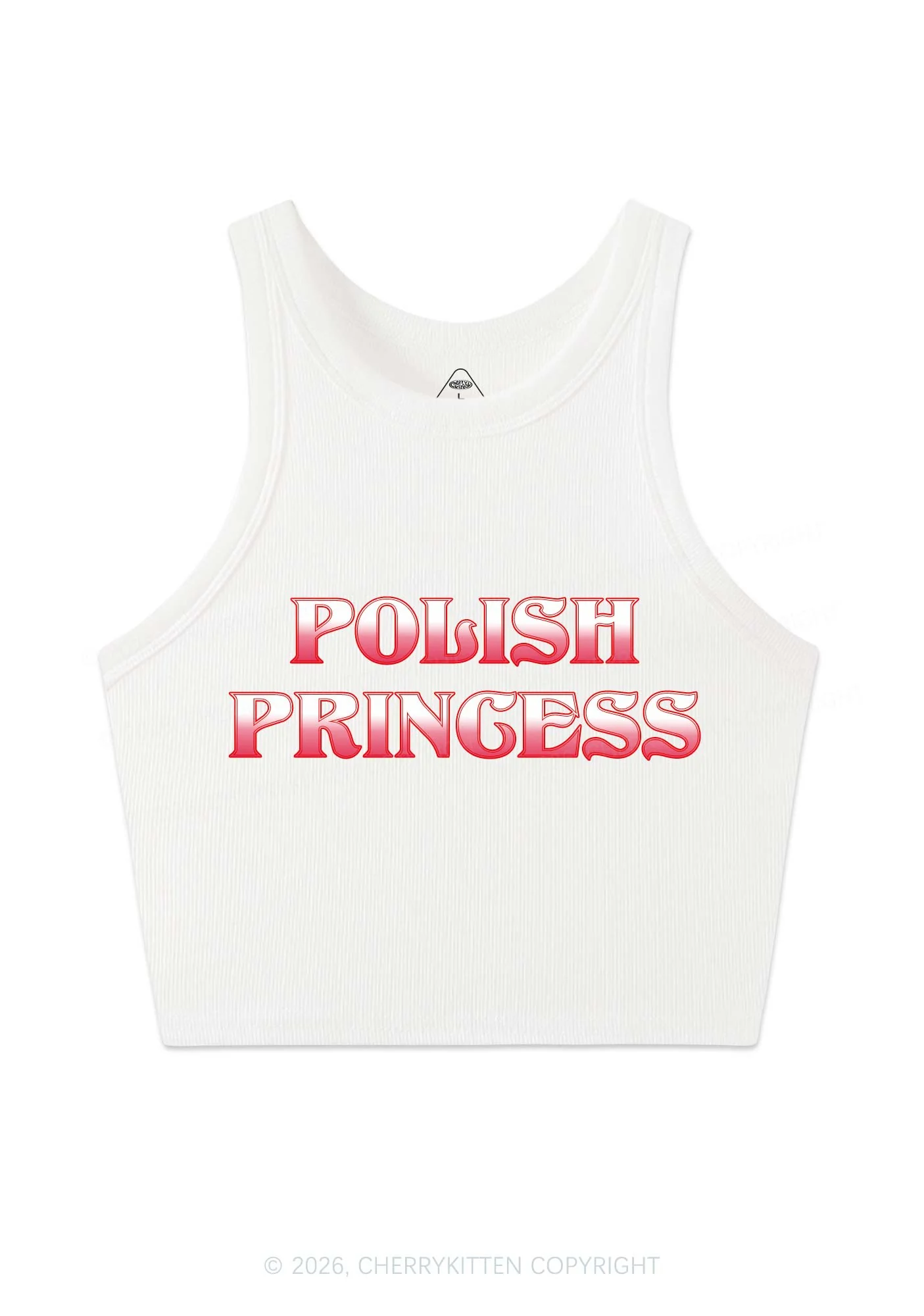 Polish Princess St Patricks Y2K Crop Tank Top Cherrykitten - Image 4