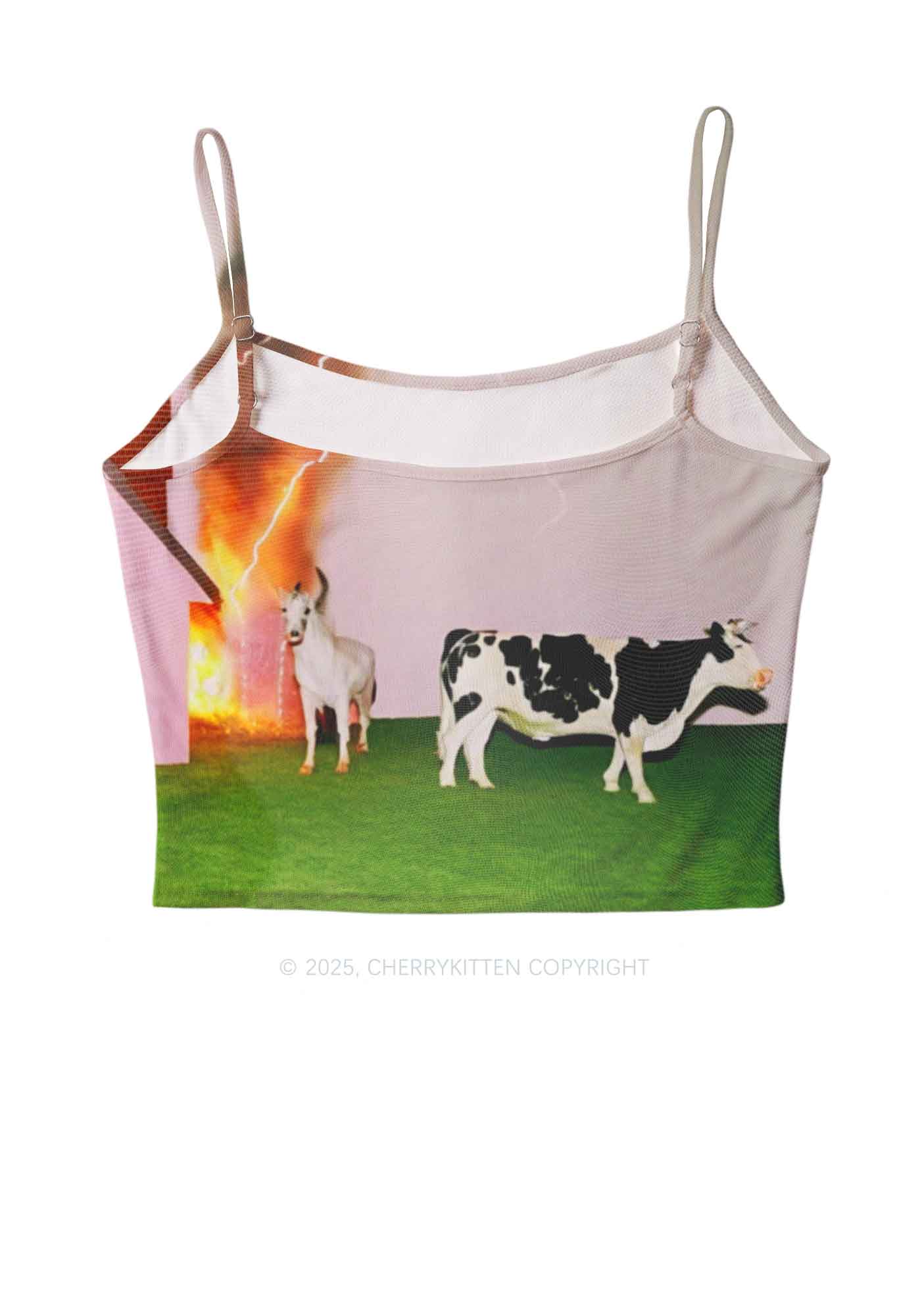 Pony Cow Y2K Mesh Cami Tank Cherrykitten - Image 2