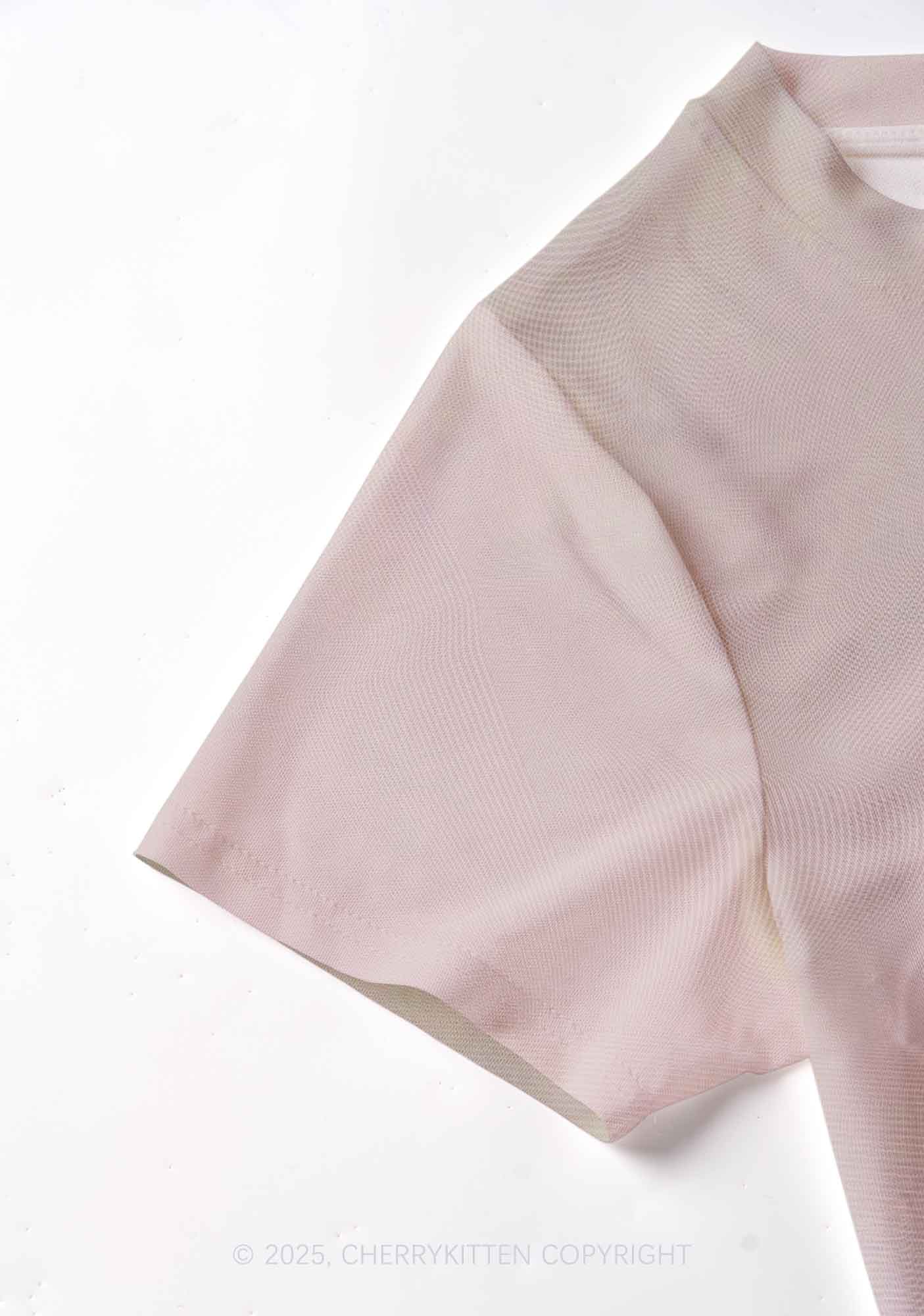 Pony Cow Y2K Mesh Crop Top Cherrykitten - Image 3