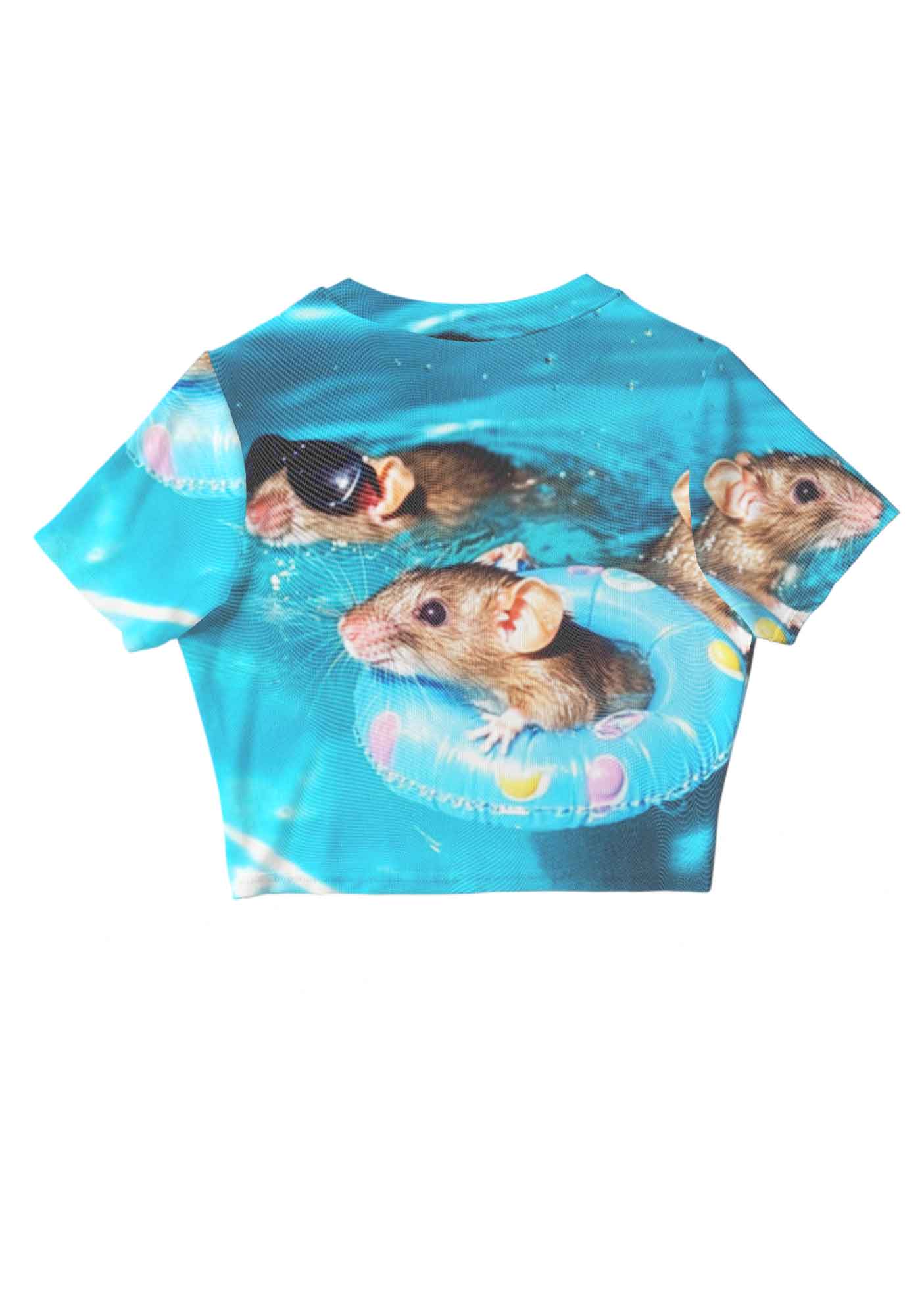 Pool Rats Y2K Mesh Crop Top Cherrykitten - Image 3