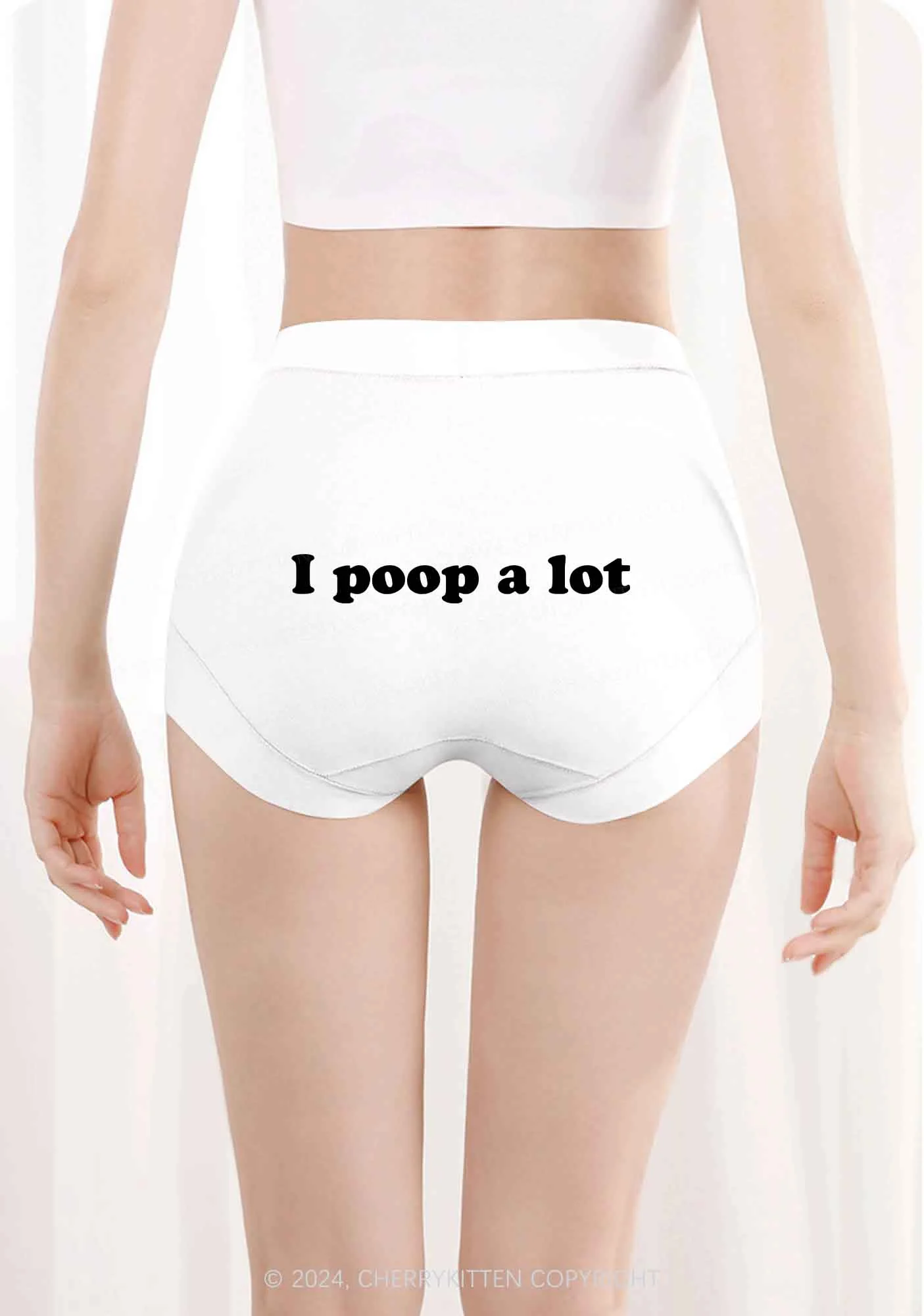 Poop A Lot Y2K Mid Rise Waist Boyshort Cherrykitten - Image 3