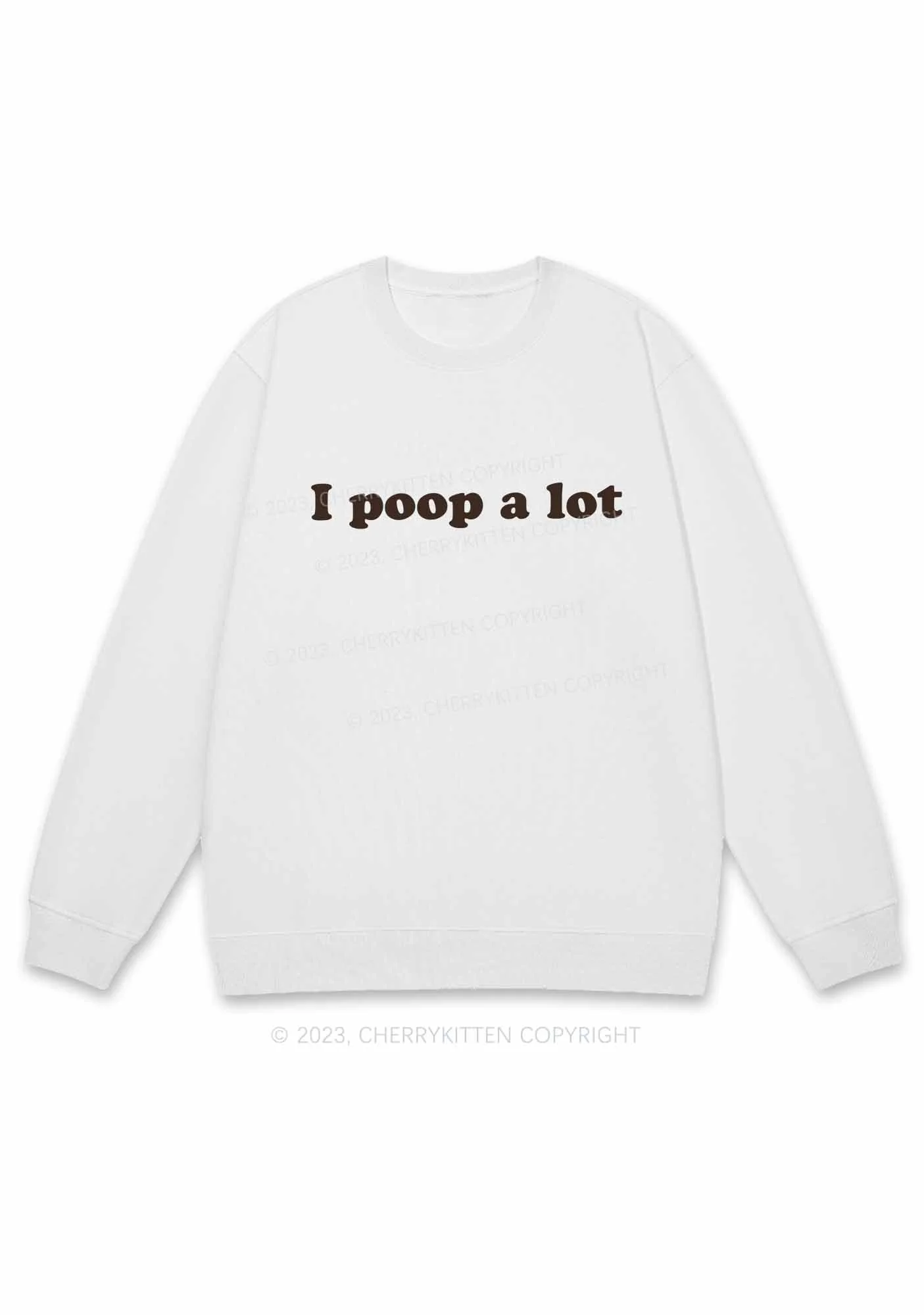 Poop A Lot Y2K Sweatshirt Cherrykitten - Image 2