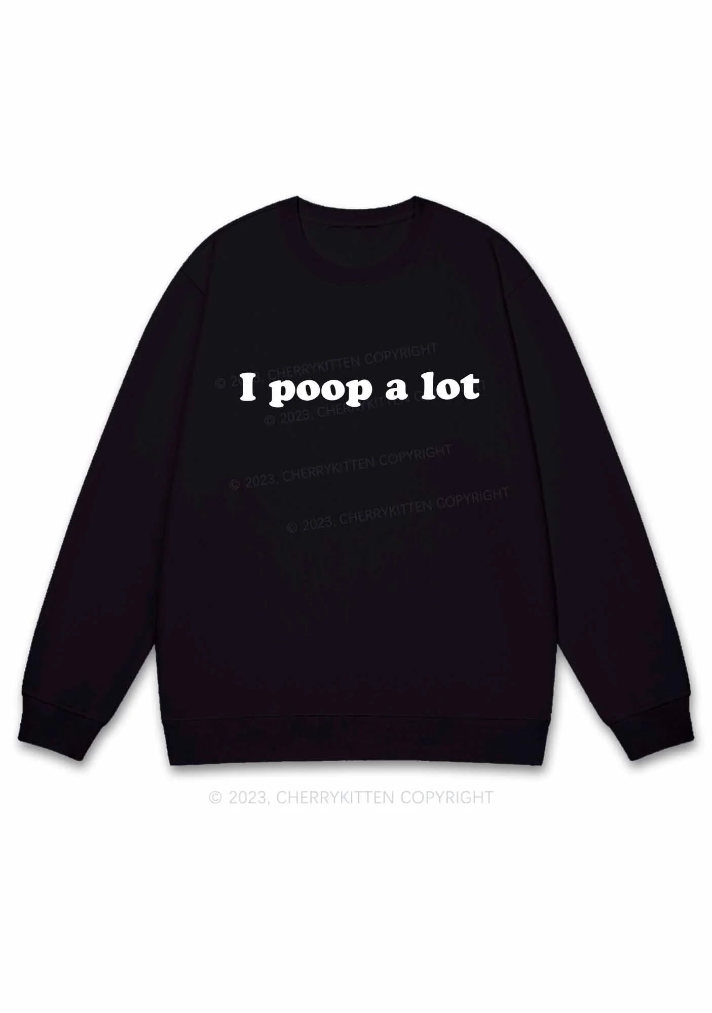 Poop A Lot Y2K Sweatshirt Cherrykitten - Image 3