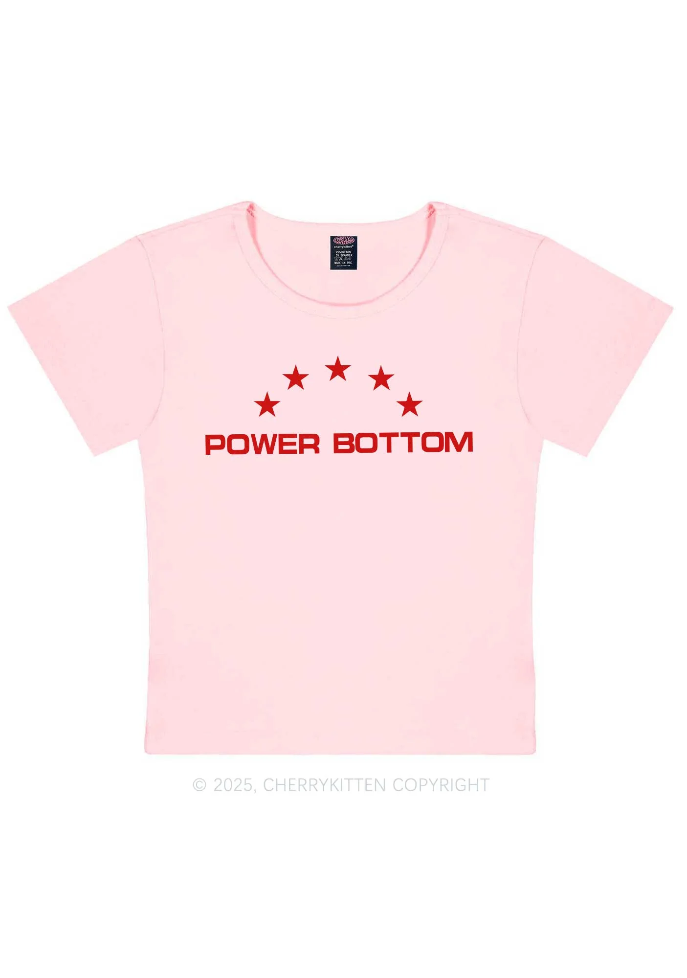 Power Bottom Pride Y2K Baby Tee Cherrykitten - Image 12