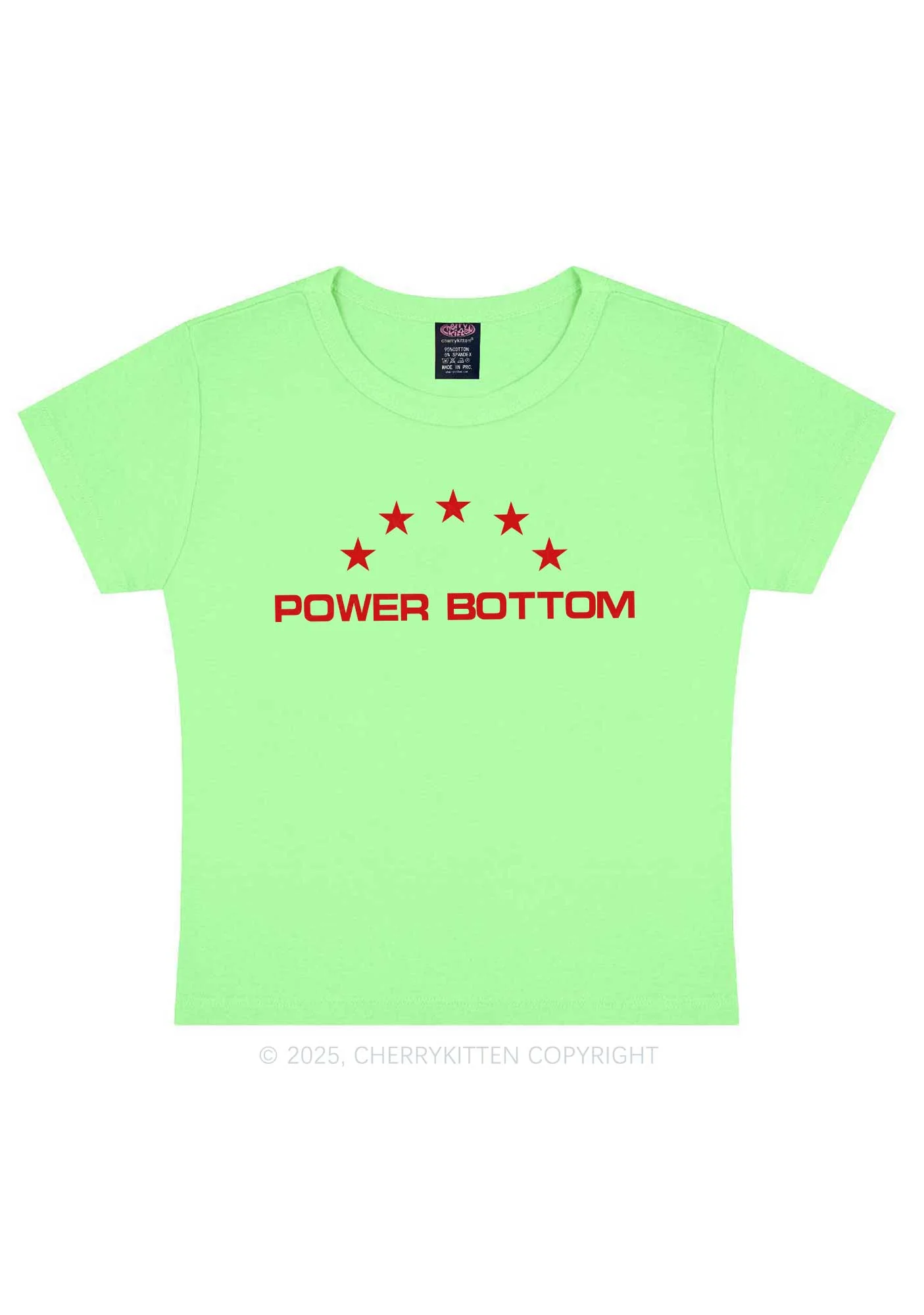 Power Bottom Pride Y2K Baby Tee Cherrykitten - Image 13