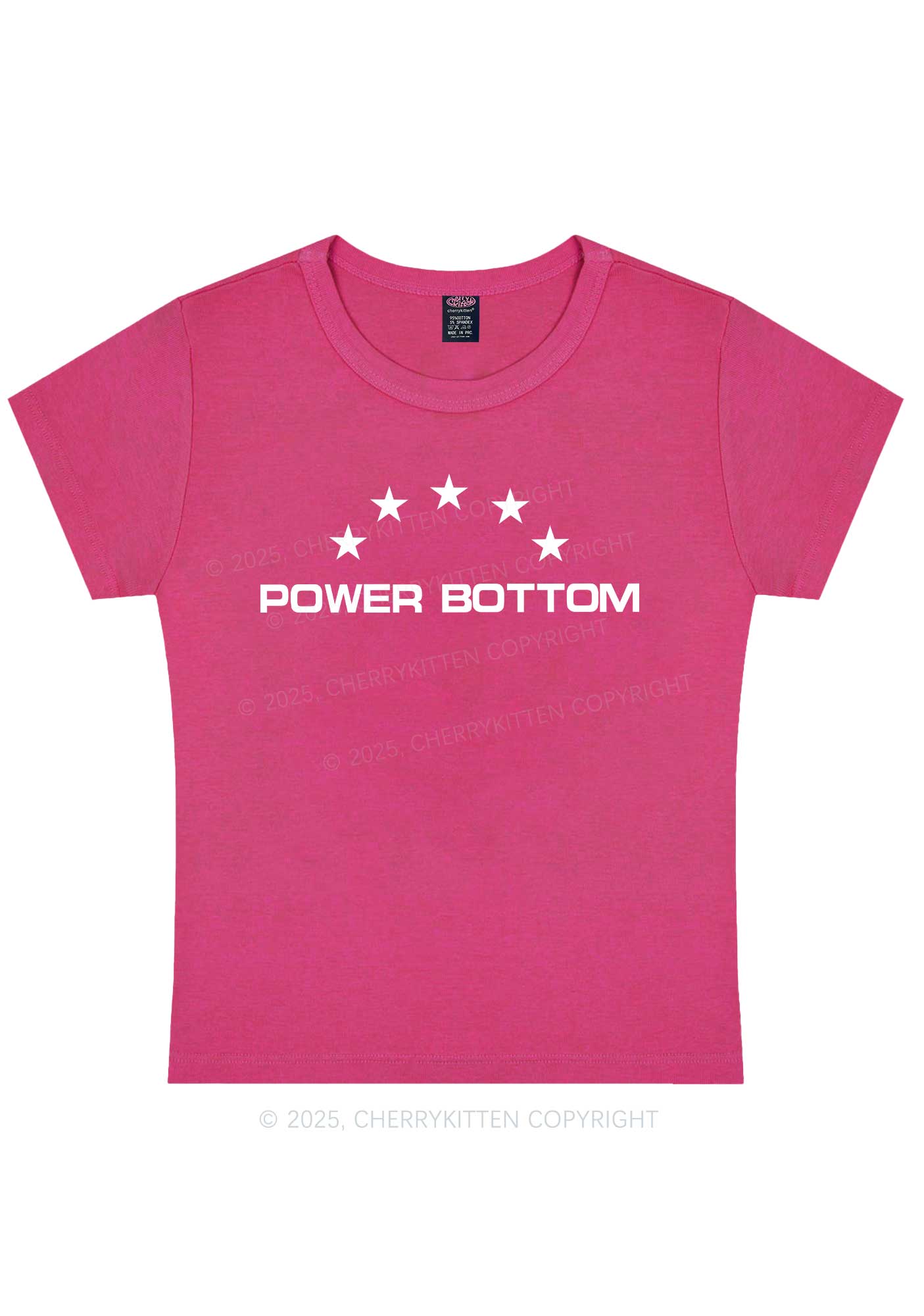 Power Bottom Pride Y2K Baby Tee Cherrykitten - Image 7