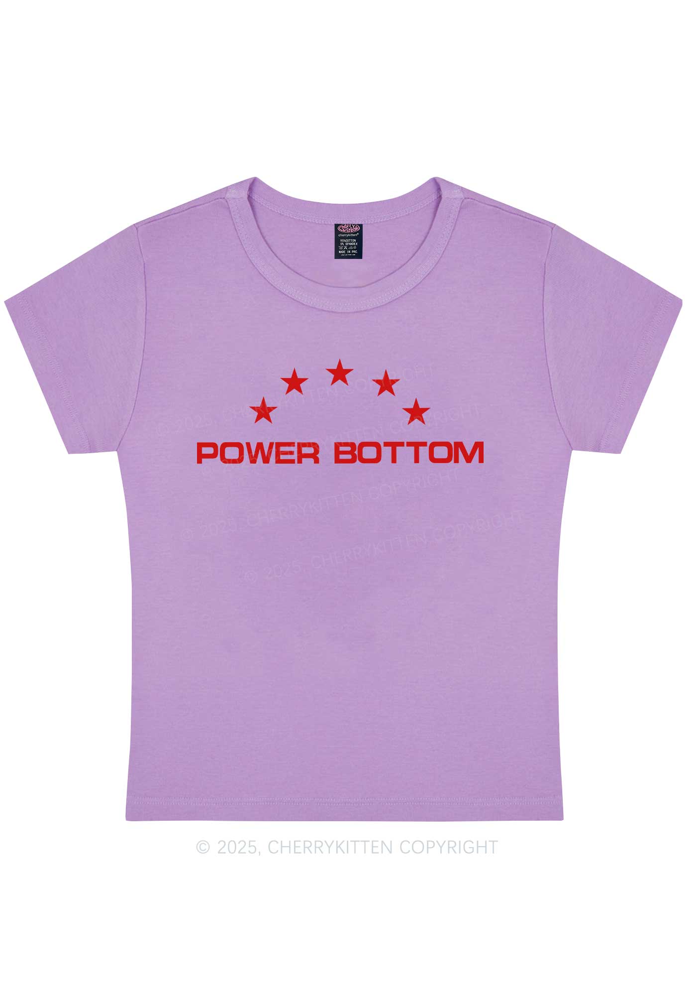 Power Bottom Pride Y2K Baby Tee Cherrykitten - Image 8