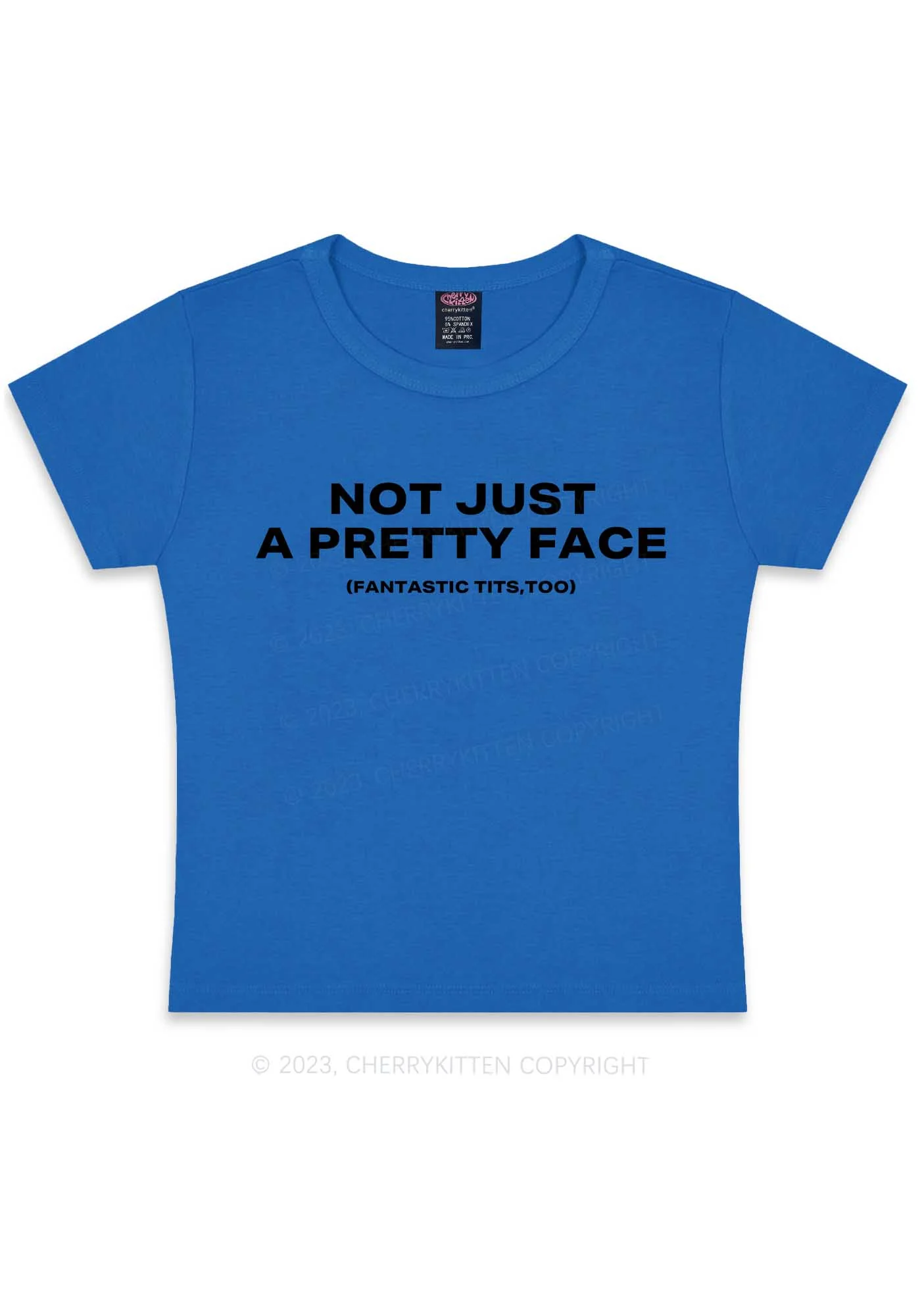 Pretty Face Fantastic Txts Y2K Baby Tee Cherrykitten - Image 7