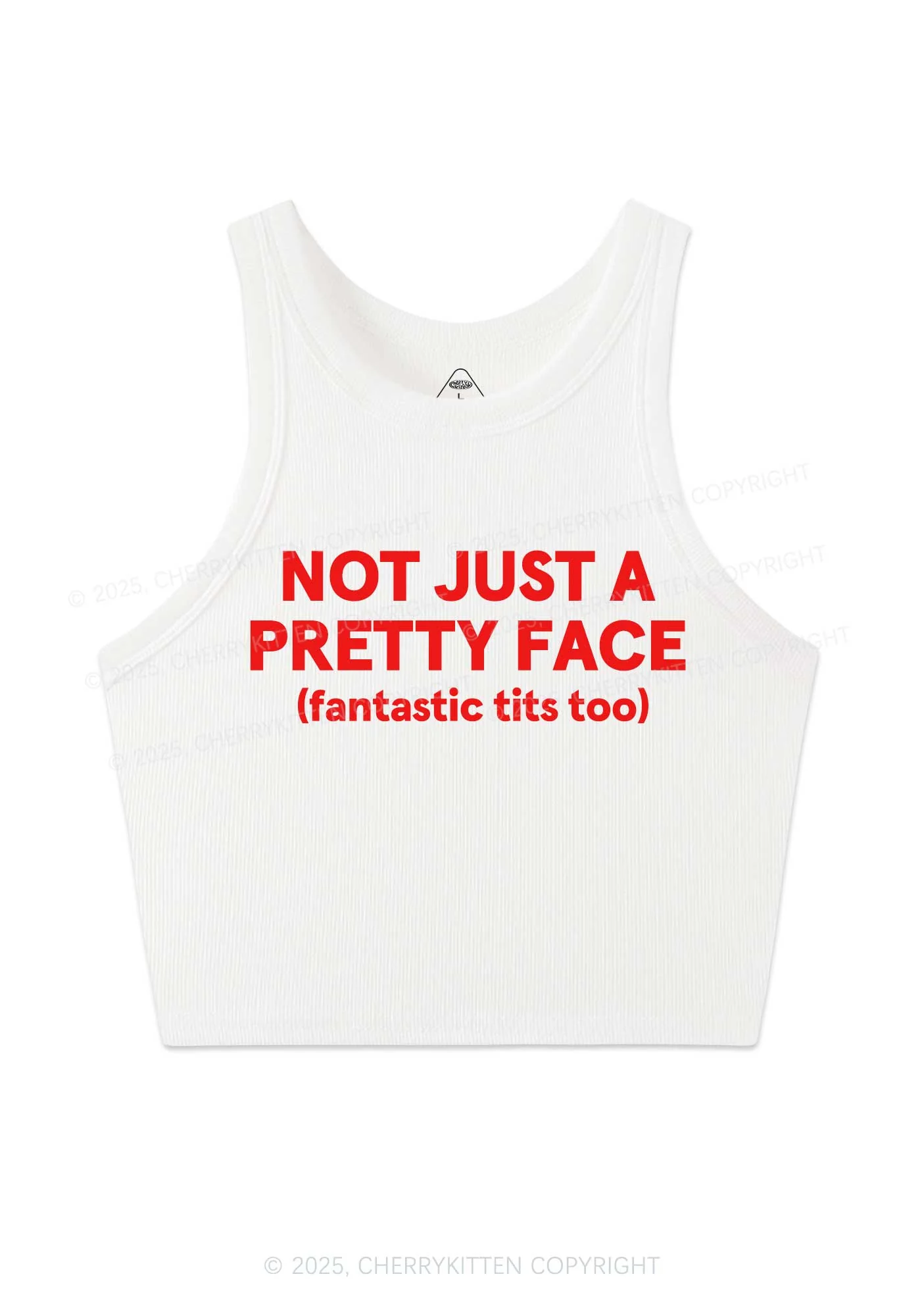 Pretty Face Fantastic Txts Y2K Crop Tank Top Cherrykitten - Image 3