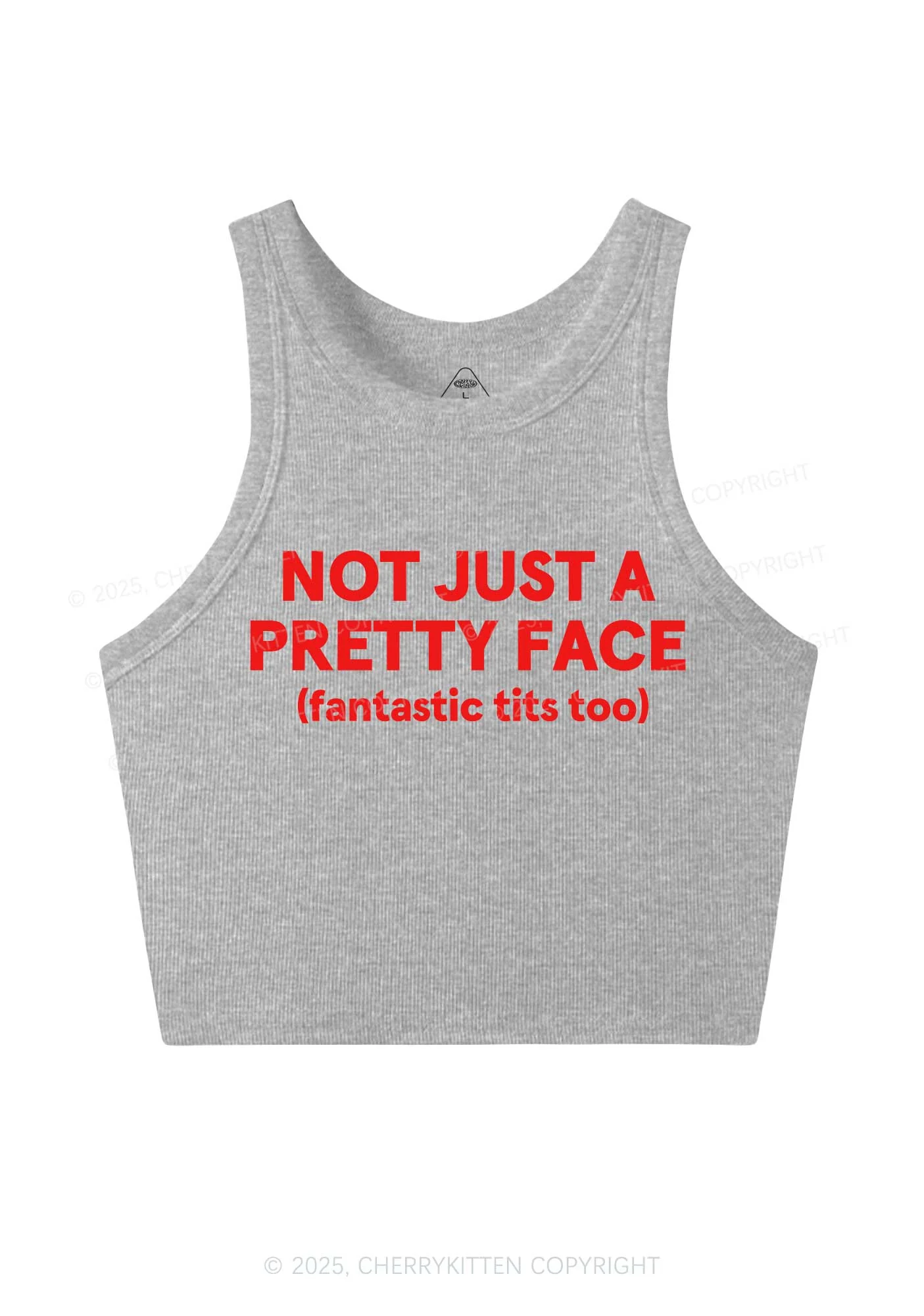 Pretty Face Fantastic Txts Y2K Crop Tank Top Cherrykitten - Image 4