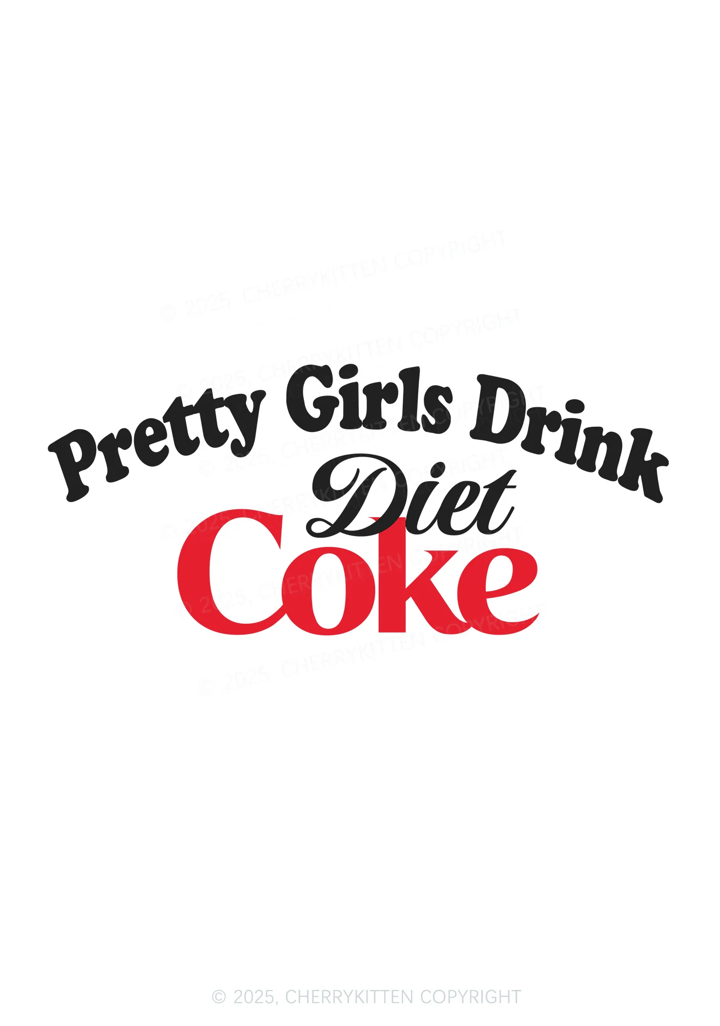 Pretty Girls Drink Diet Coke Y2K Bikini String Thong Cherrykitten - Image 2