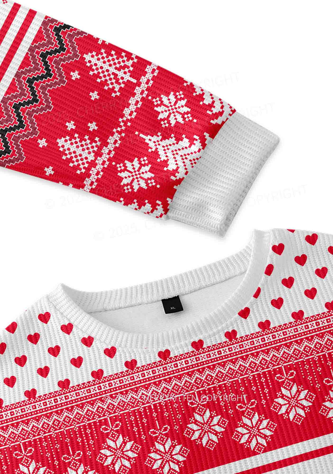 Pretty Girls Drink Diet Coke Y2K Christmas Knit Sweatshirt Cherrykitten - Image 3