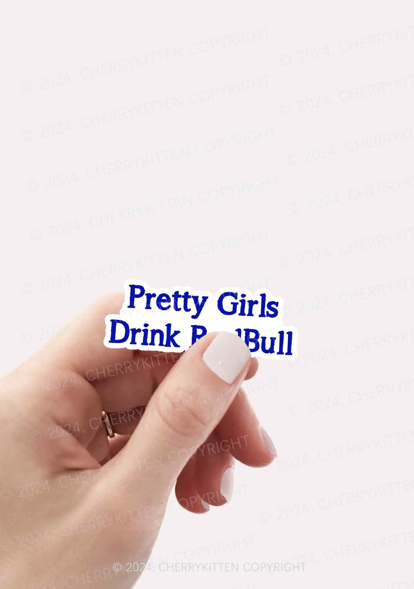 Pretty Girls Drink Red 1Pc Y2K Sticker Cherrykitten - Image 2