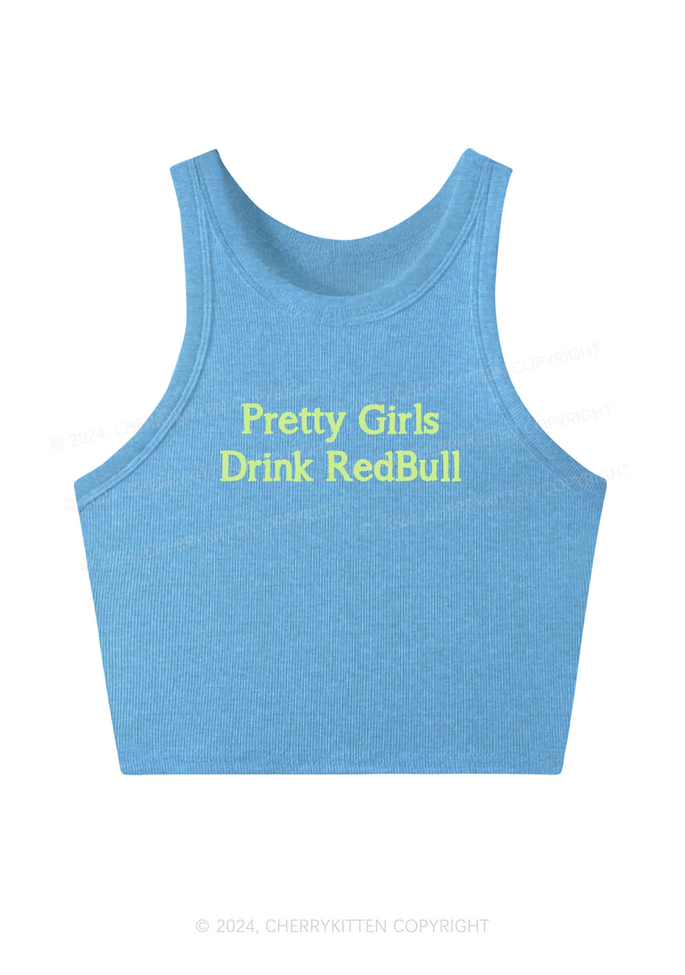 Pretty Girls Drink Red Y2K Crop Tank Top Cherrykitten - Image 4