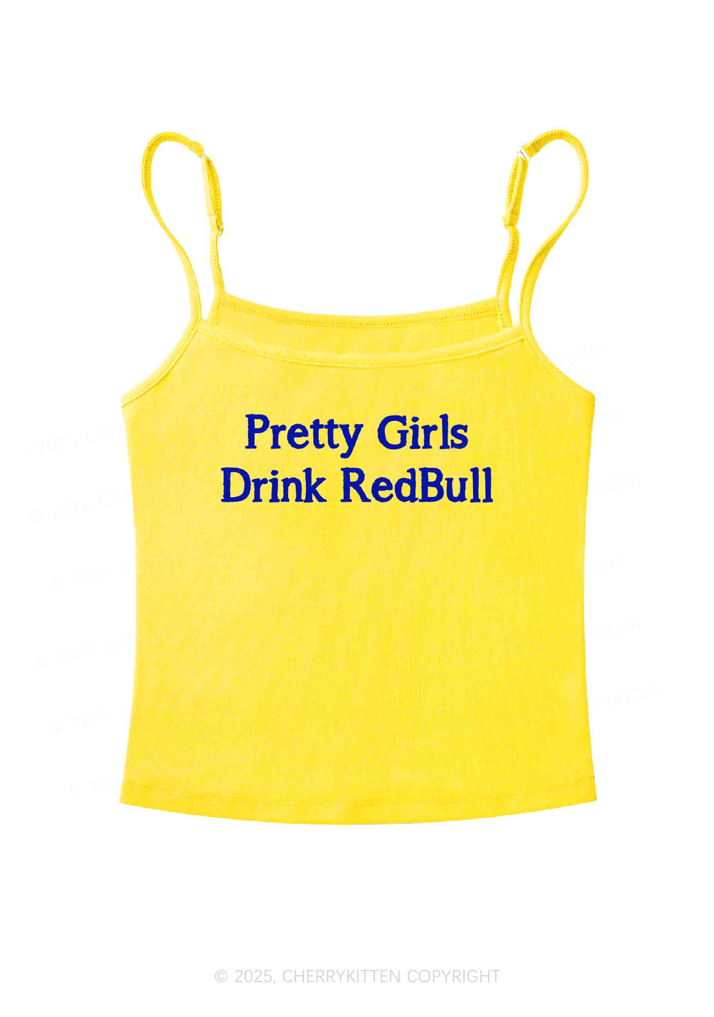 Pretty Girls Drink Red Y2K Spaghetti Strap Cami Cherrykitten - Image 5