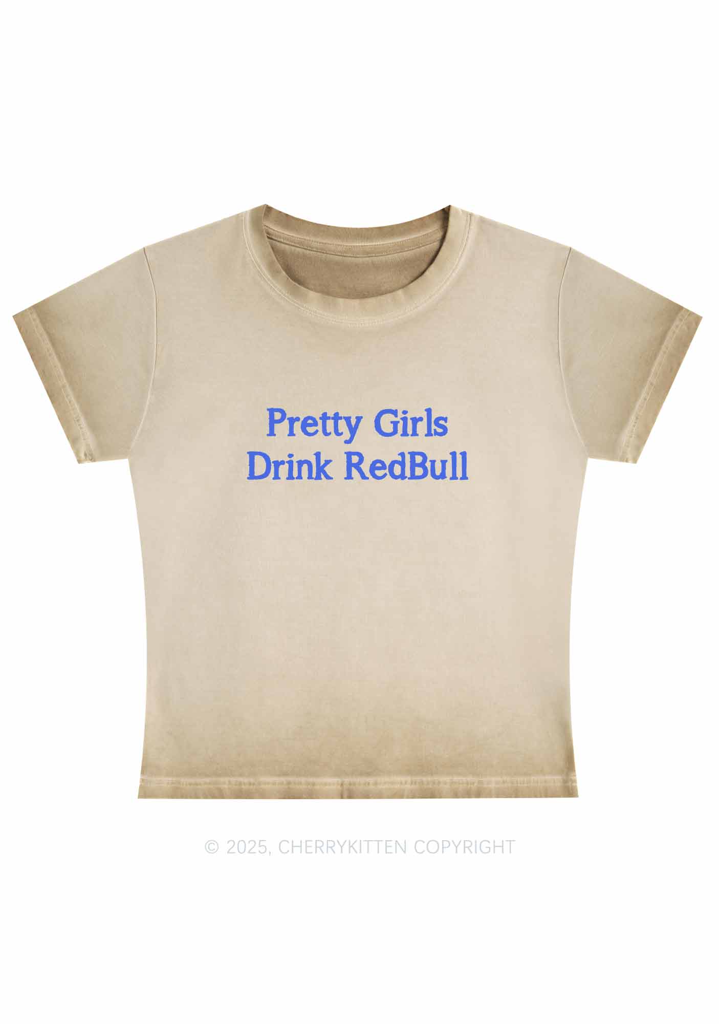 Pretty Girls Drink Red Y2K Vintage Classic Tee Cherrykitten - Image 3