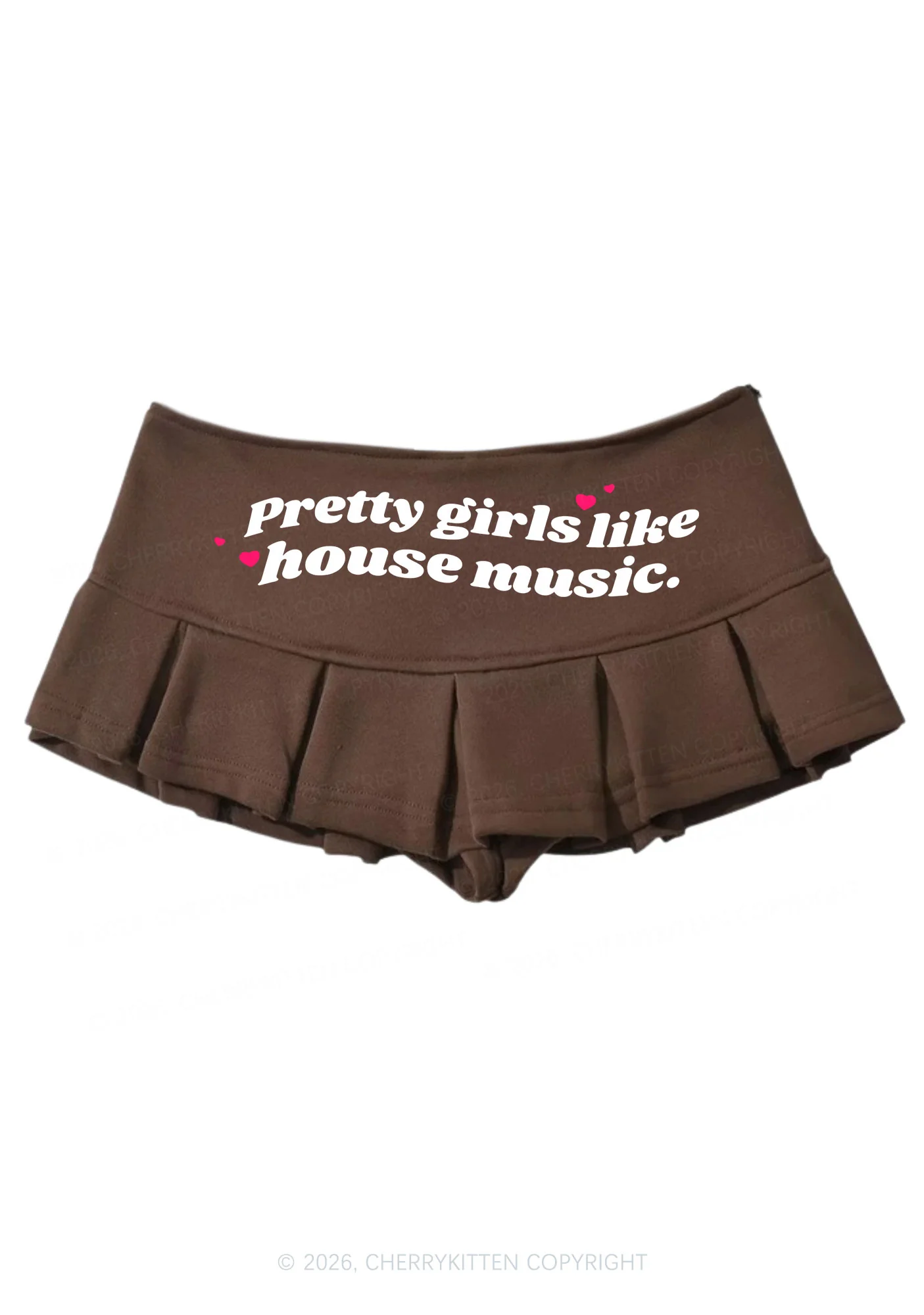 Pretty Girls Like House Music Y2K Mini Pleated Skirts Cherrykitten - Image 6
